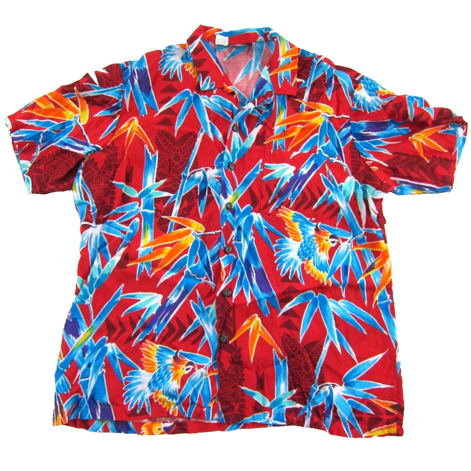 Vintage VINTAGE Kennington 100% Rayon Red Blue Yellow Floral Short Sleeve Hawaiian Shirt Large Size US L / EU 52-54 / 3 - 2 Thumbnail