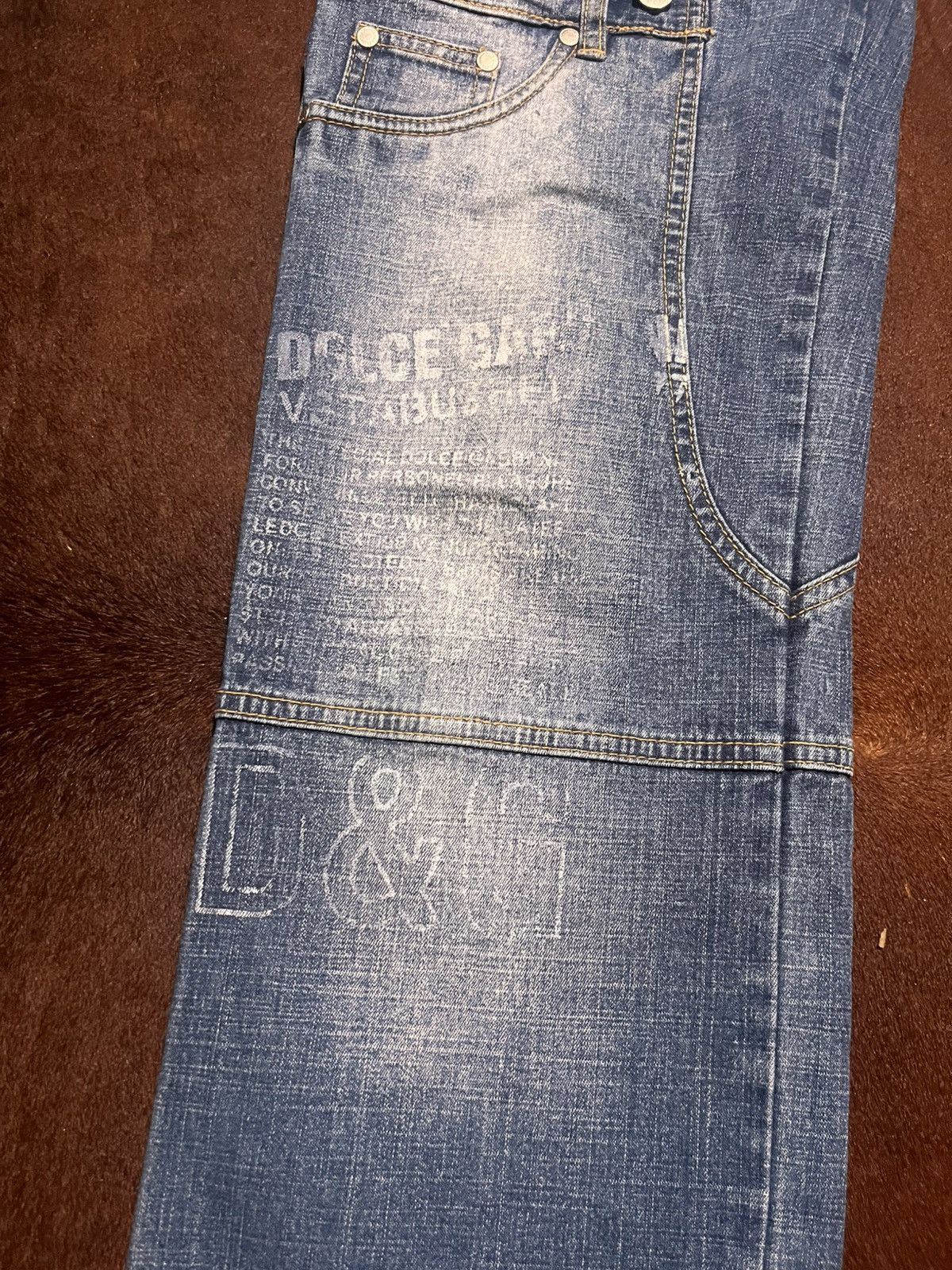 Dolce & Gabbana Vintage Dolce and Gabbana distressed double waisted jeans Size US 29 - 2 Thumbnail
