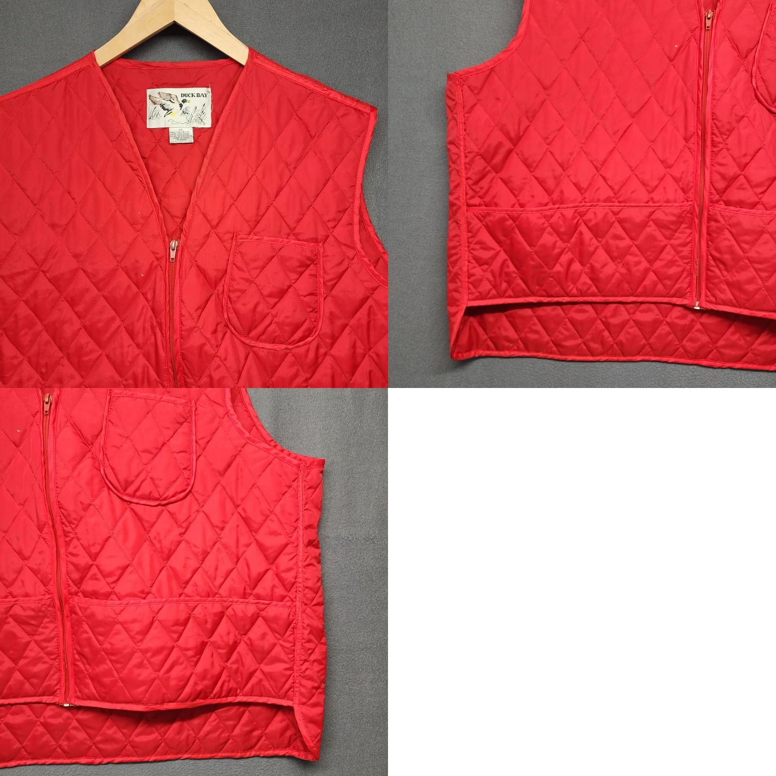 Vintage VINTAGE Duck Bay Red Quilted Vest Mens XXL Nylon Pockets 90s Hunting Outdoors Men Size US XXL / EU 58 / 5 - 9 Thumbnail