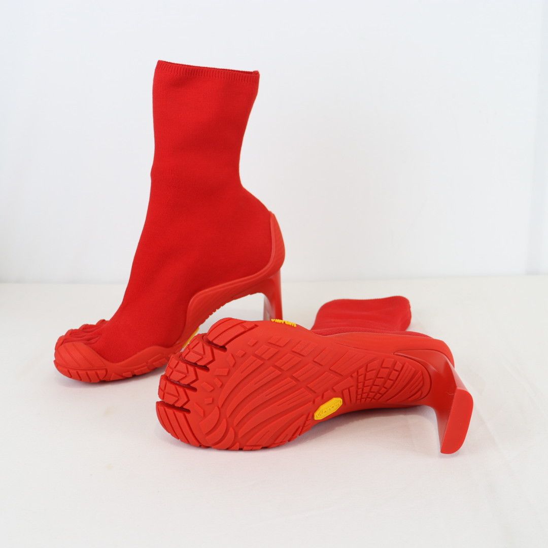 Balenciaga o1rshd1 Heeled Toe Boots in Red Size US 8 / IT 38 - 9 Thumbnail