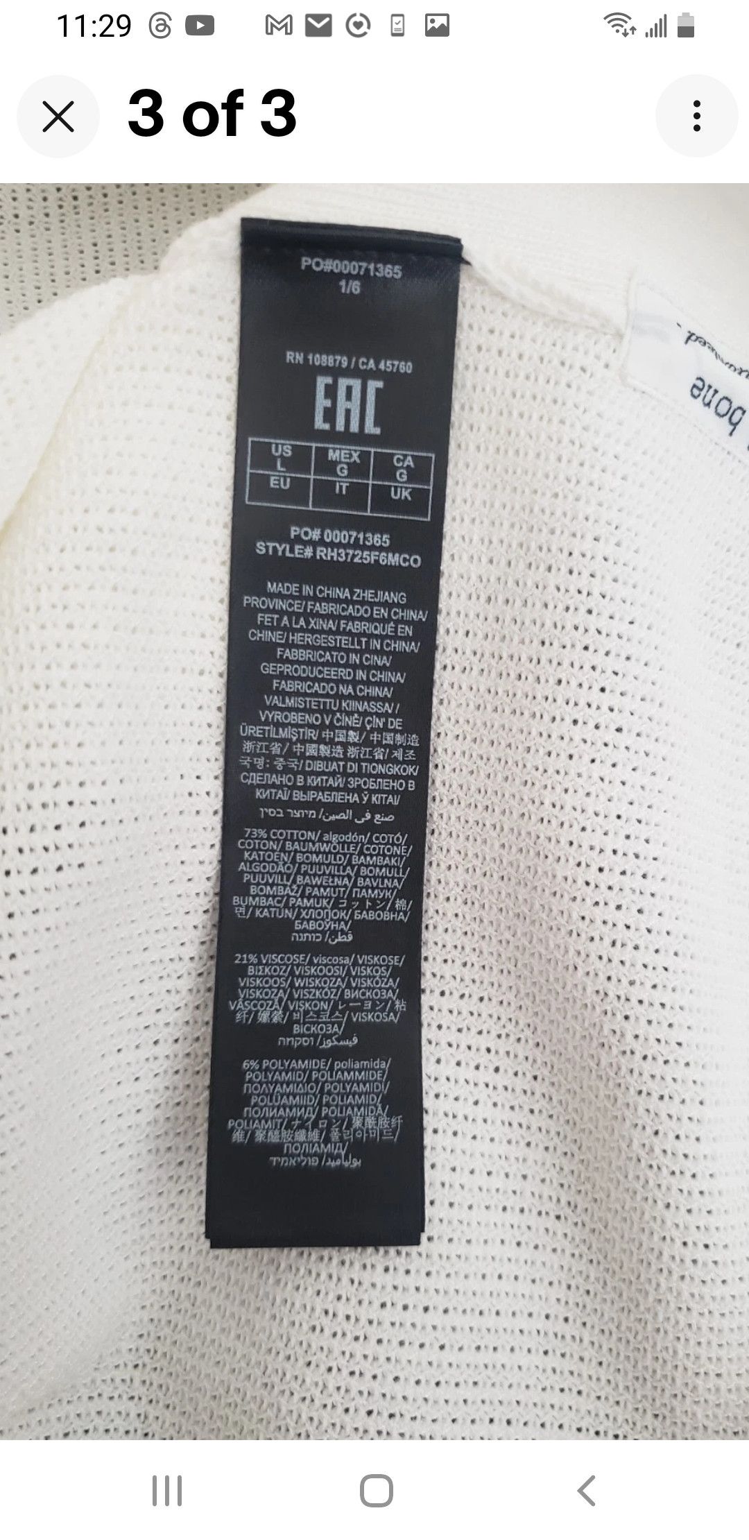 Rag & Bone Harvey ss tee Size US L / EU 52-54 / 3 - 3 Thumbnail
