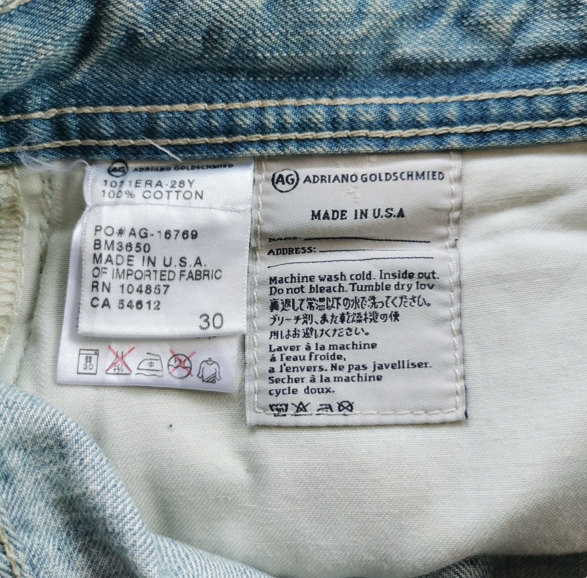 AG Adriano Goldschmied Men's Straight Leg Jeans Light Blue