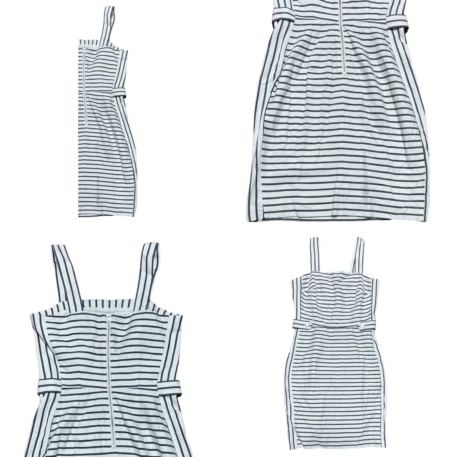 Banana Republic Banana Republic Women’s Striped Pencil Dress Size 4 Navy White Summer Halter Sleeveless Knee Length Size S / US 4 / IT 40 - 9 Thumbnail