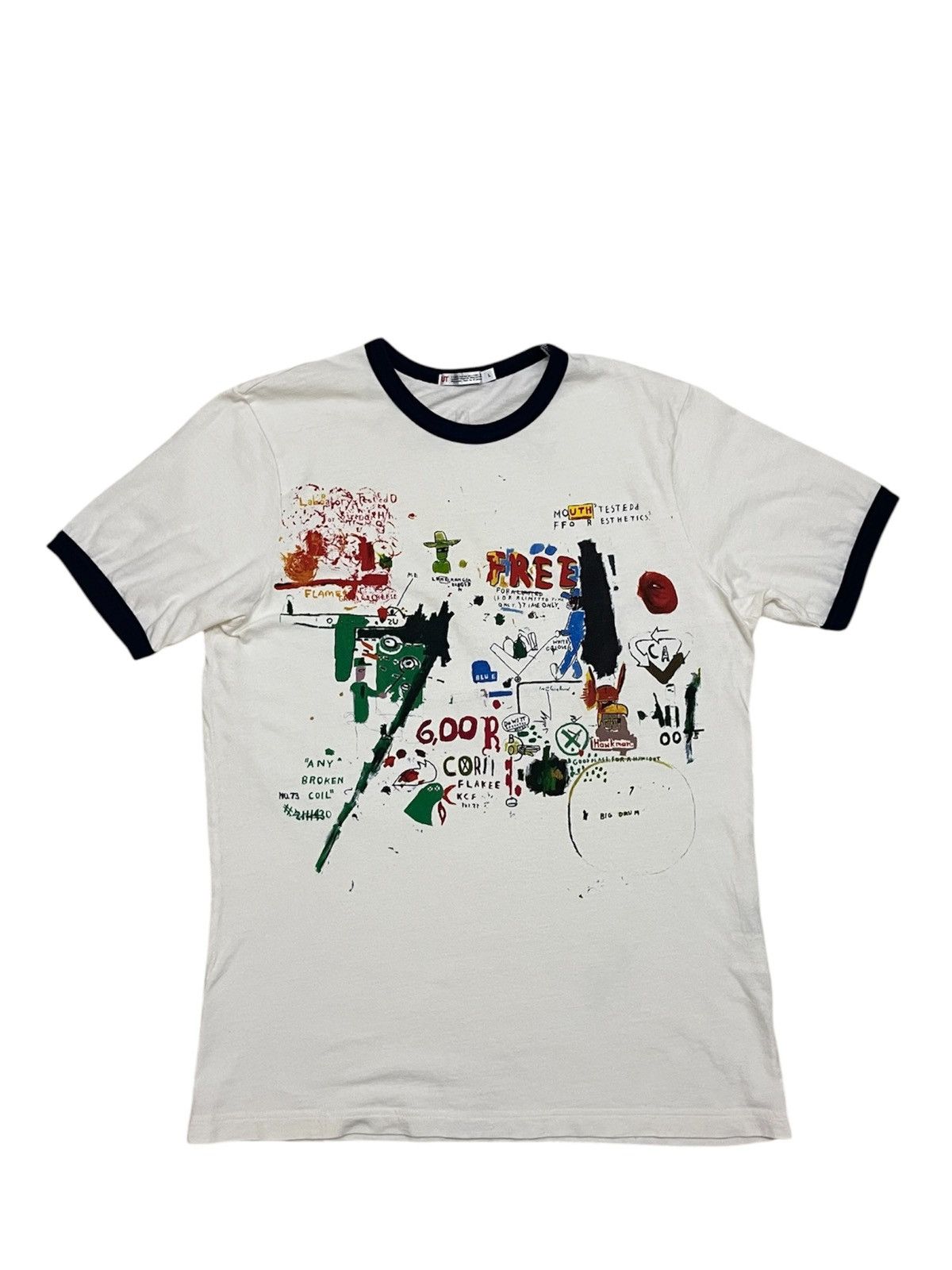 Jean-Michel Basquiat Uniqlo UT x Jean-Michel Basquiat Pop Art Ringer Tee Size US L / EU 52-54 / 3 - 1 Thumbnail