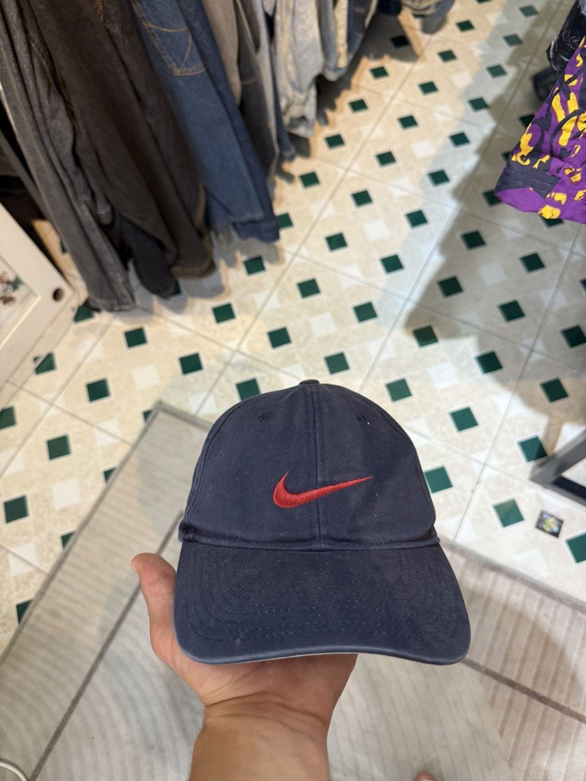 Nike 90’s NIKE RARE CENTRAL SWOOSH Y2K RETRO BIG LOGO FADED CAP Size ONE SIZE - 1 Thumbnail