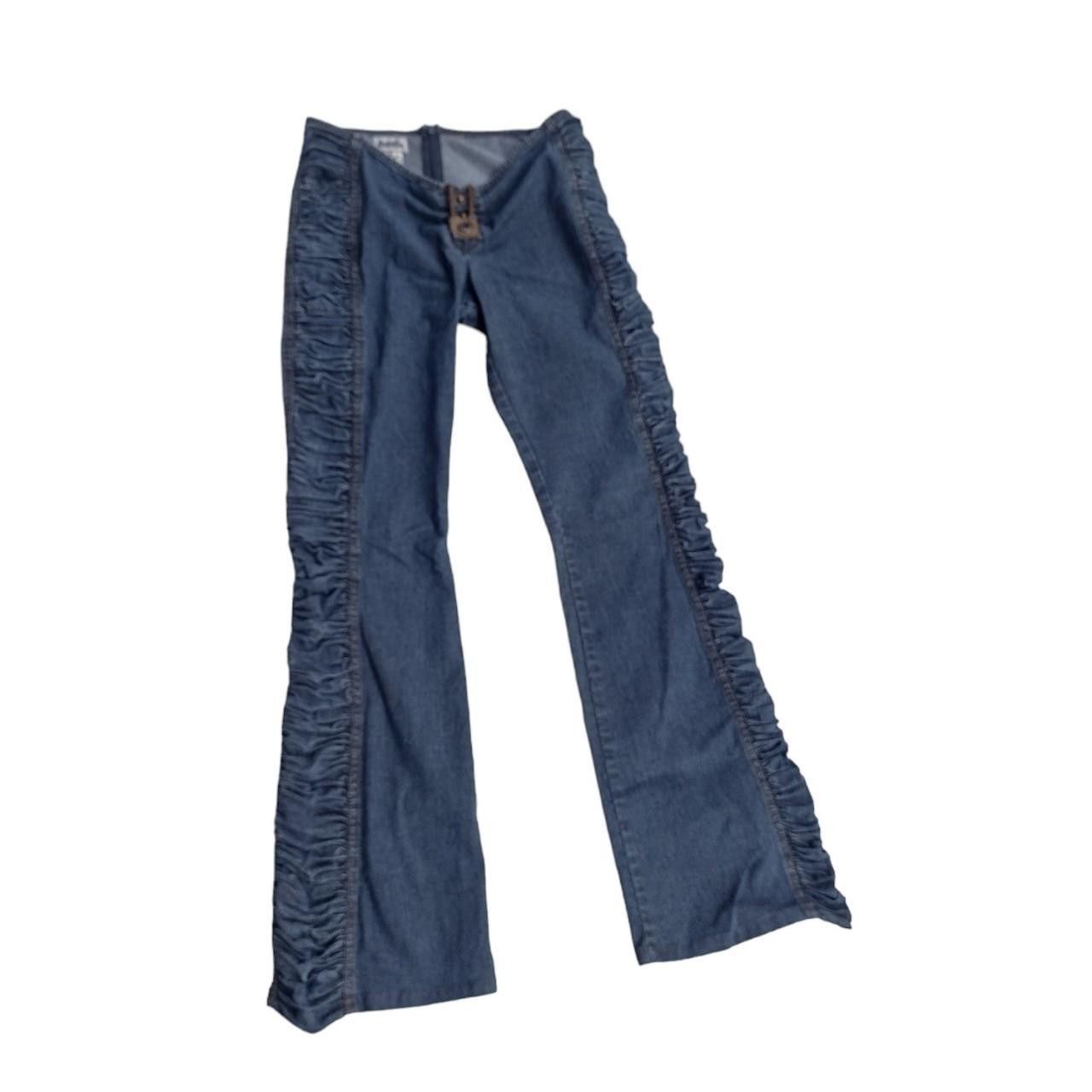 Vintage Adjustable low rise flair jeans Size 26" / US 2 / IT 38 - 1 Thumbnail
