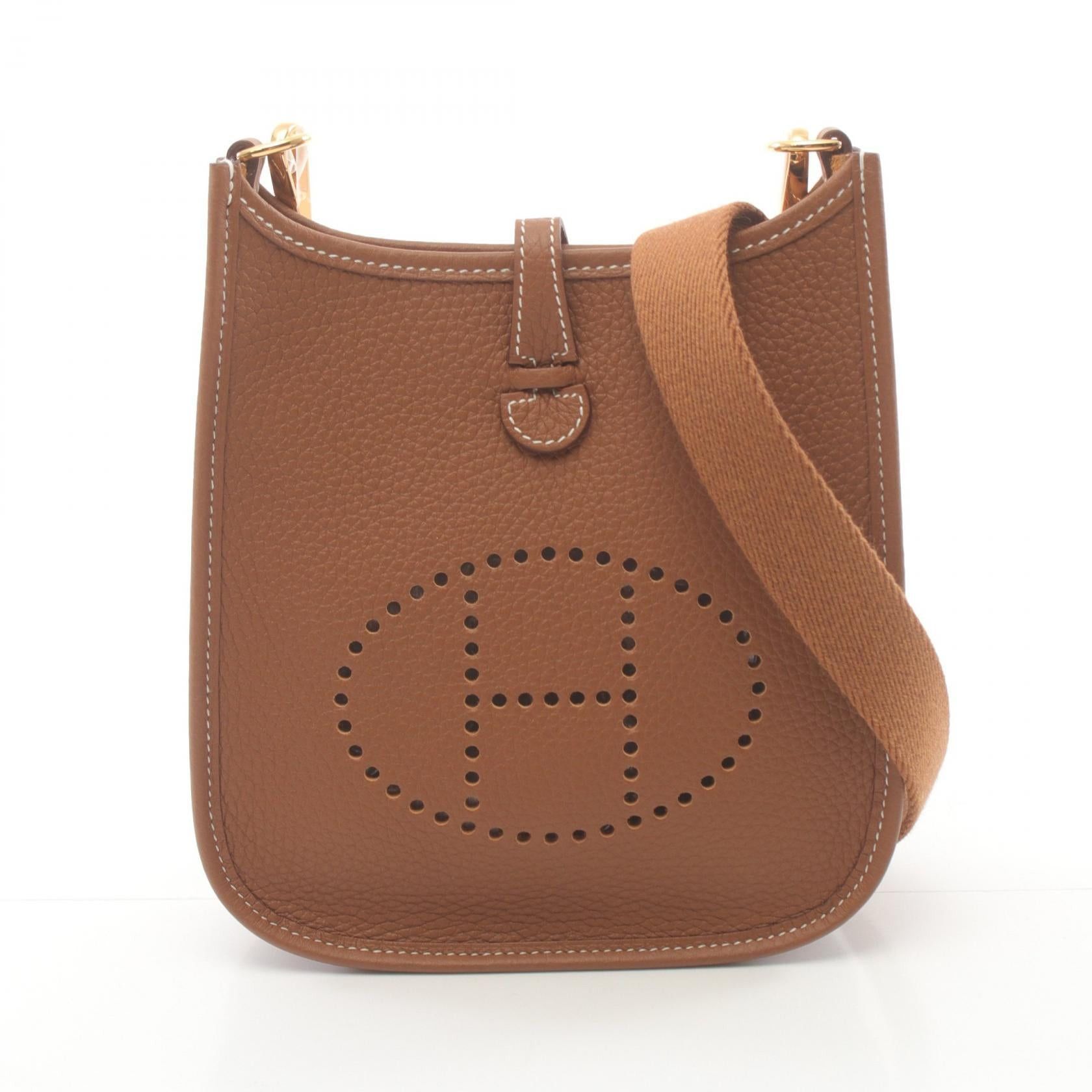 Hermes Hermes Evelyn Tpm Amazon Gold Shoulder Bag Clemence Leather Light Brown Hardware Double Engraved Size ONE SIZE - 1 Thumbnail