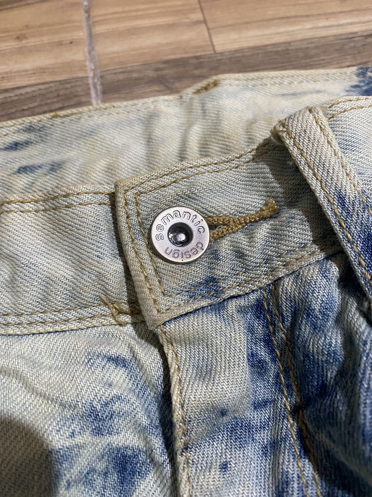 Japanese Brand × Vintage SEMANTIC DESIGN BLEACHED JEANS Size US 29 - 4 Thumbnail