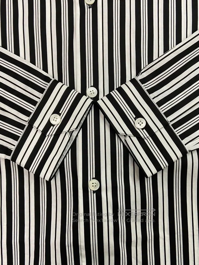 Versace Versace Slim black and white patterned shirt Size M / US 6-8 / IT 42-44 - 5 Thumbnail