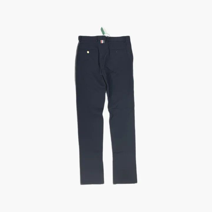 Thom Browne Thom Browne Men's Navy Wool Relaxed Trousers -2507 Size US 26 / EU 42 - 3 Thumbnail