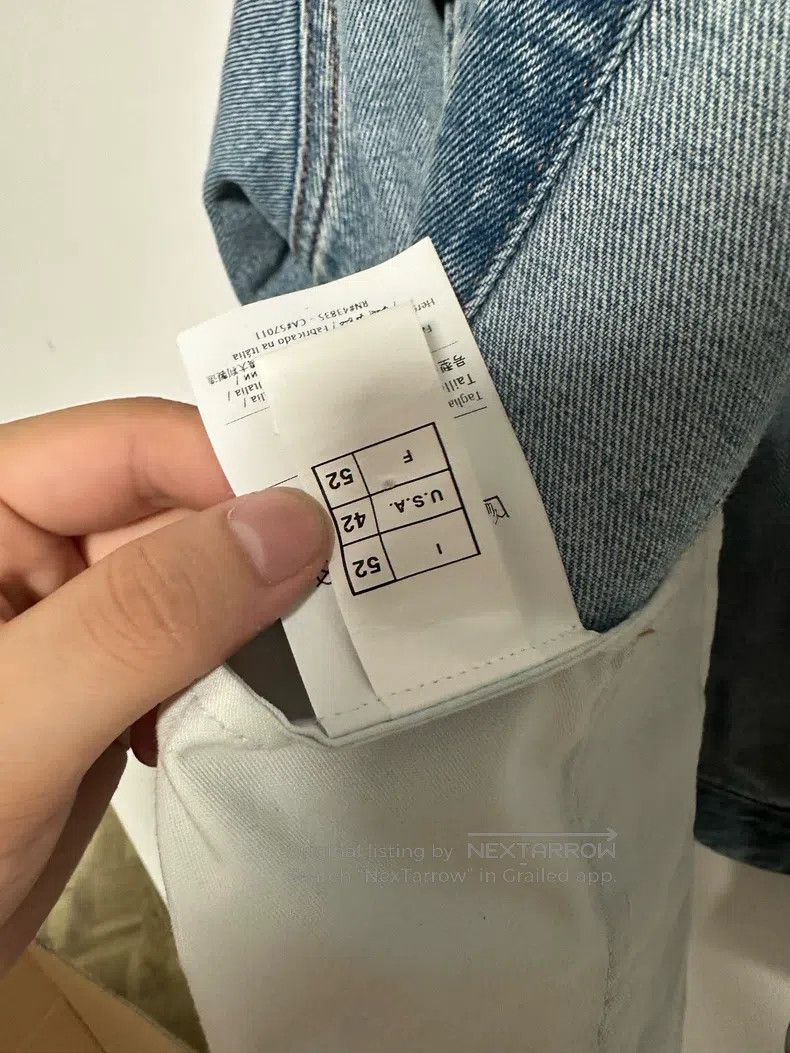 Valentino Valentino Classic white big V letter denim jacket Size US L / EU 52-54 / 3 - 3 Thumbnail