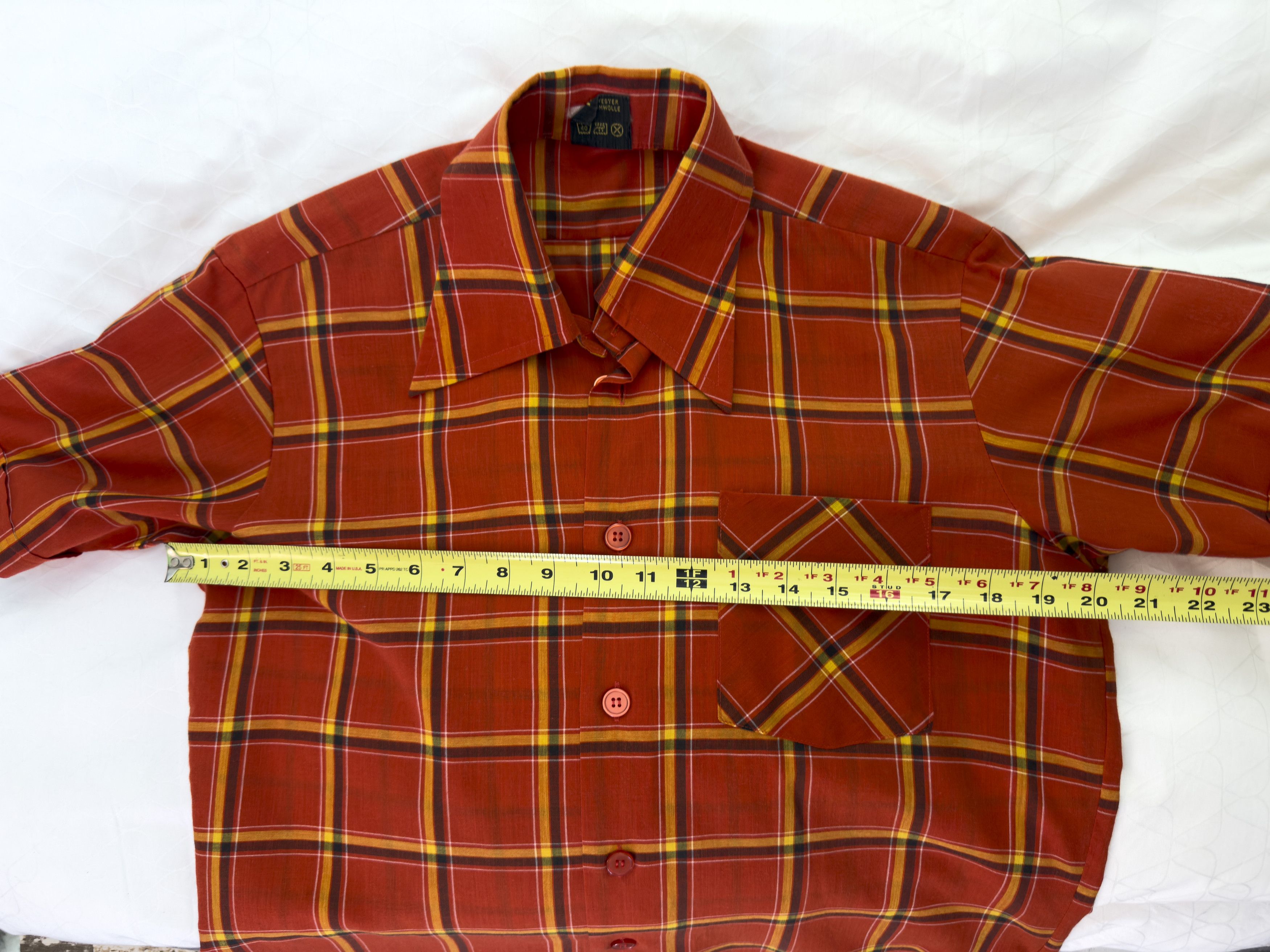 Other Vintage La Chemise Royal Orange Plaid Shirt Size US M / EU 48-50 / 2 - 9 Thumbnail