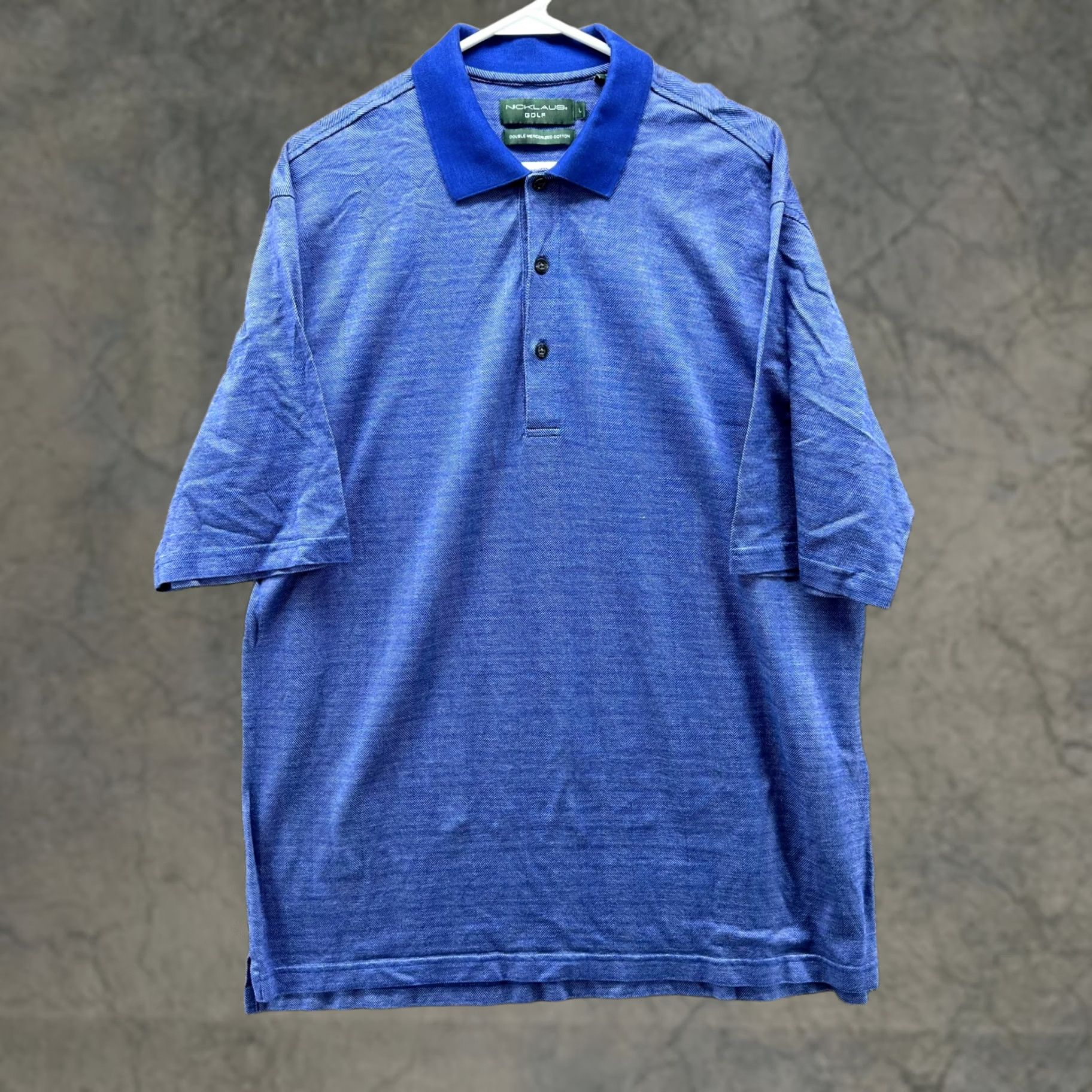 Vintage Jack Nicklaus Polo Shirt Mens Large Blue Striped Golf Preppy Mercerized Button Collar Short Sleeve Size US L / EU 52-54 / 3 - 1 Thumbnail