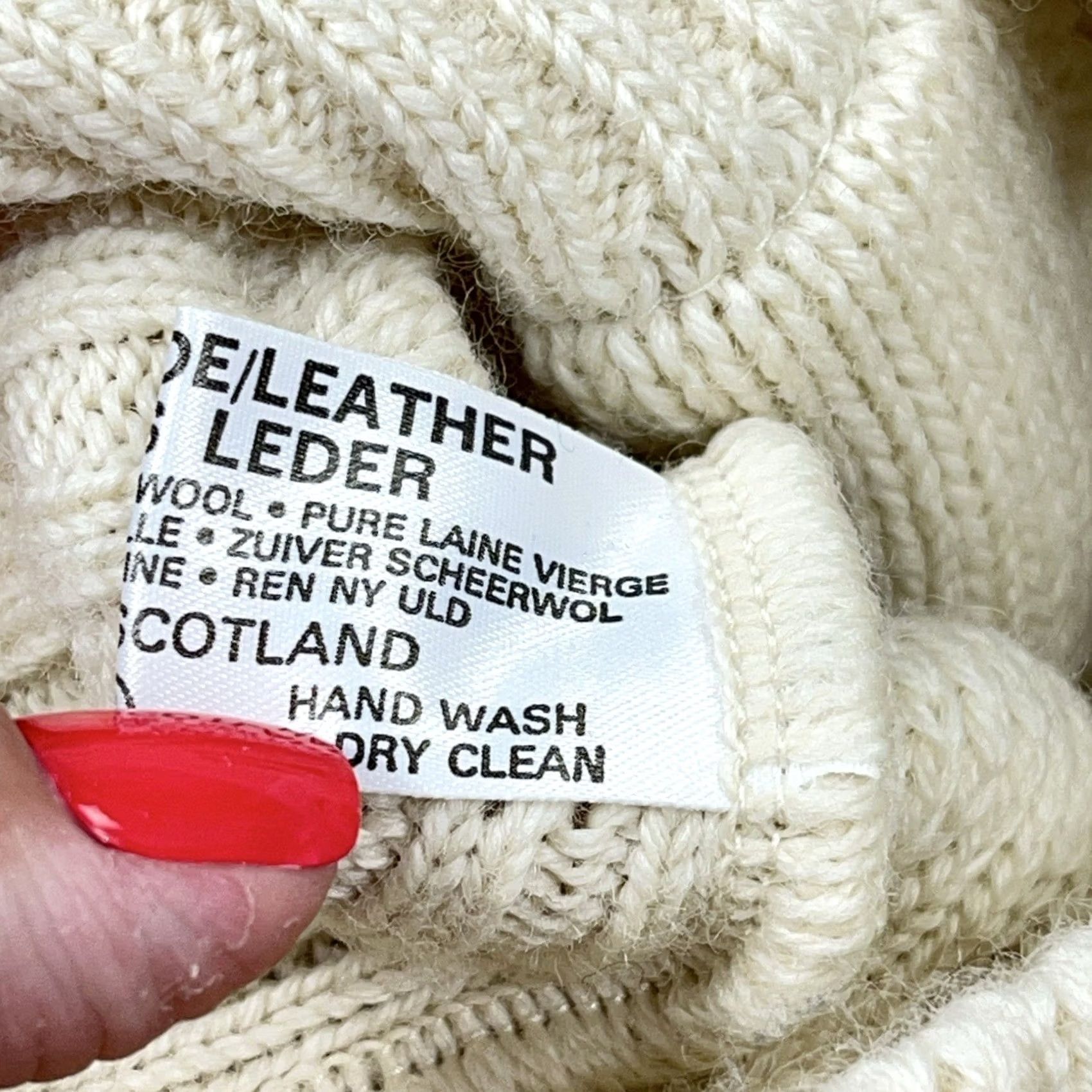 Vintage Vintage Glenhusky Cardigan Sweater XL Cream Wool Knit Elbow Pads Scotland Size US XL / EU 56 / 4 - 7 Thumbnail