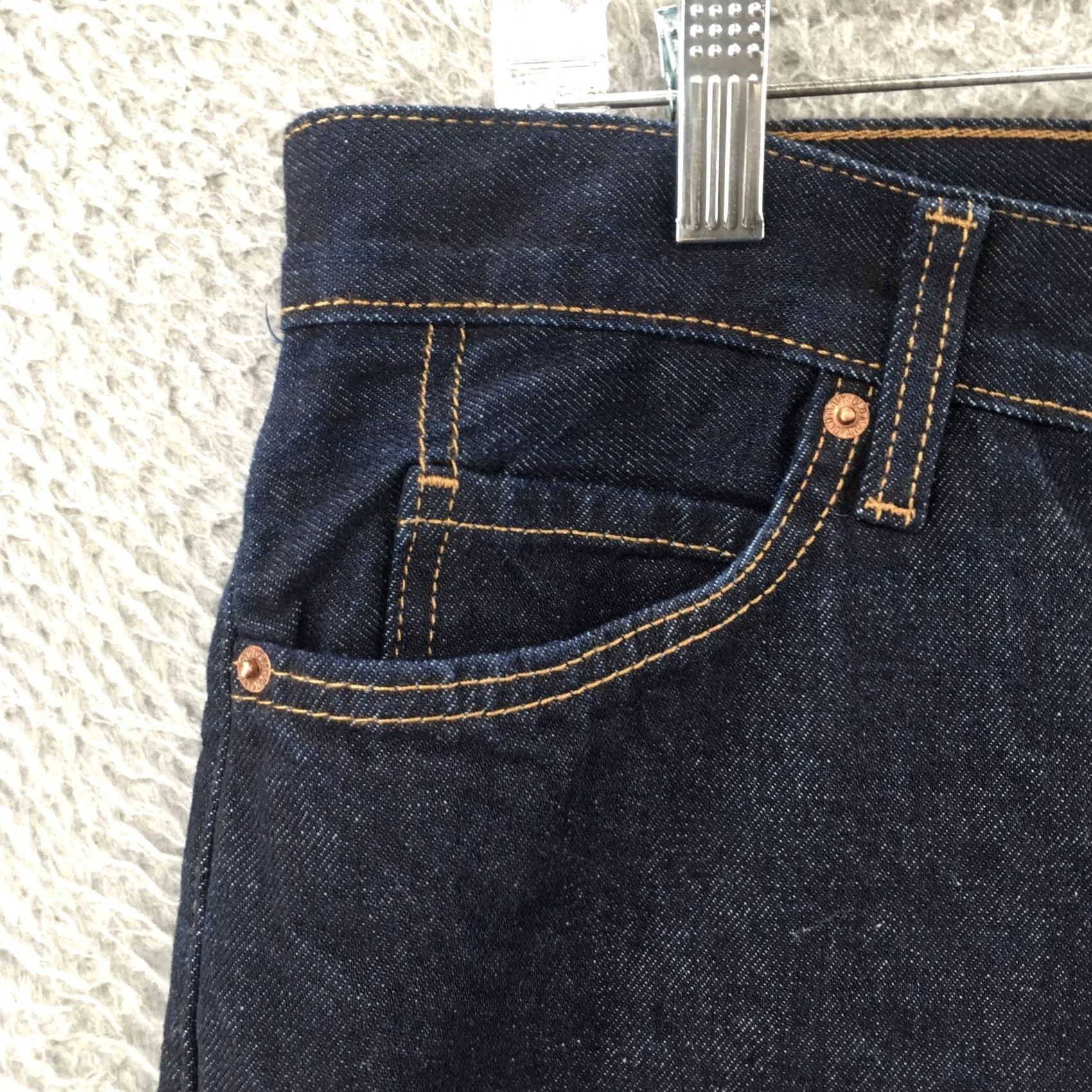 Old Navy Old Navy Jeans Womens 8 Petite Slouchy Taper Blue Dark Wash 34x23.5 Regular 100% Cotton Jeans Size 30" / US 8 / IT 44 - 3 Thumbnail