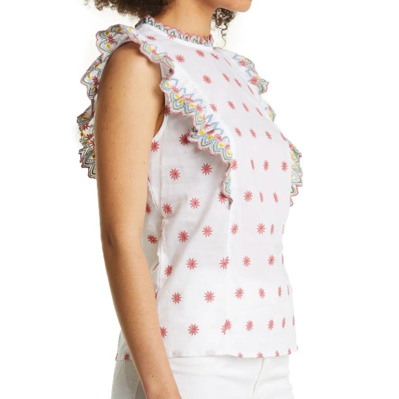 Boden Boden Broderie Anglaise Sleeveless Cotton Top, Size 10 Size S / US 4 / IT 40 - 2 Thumbnail