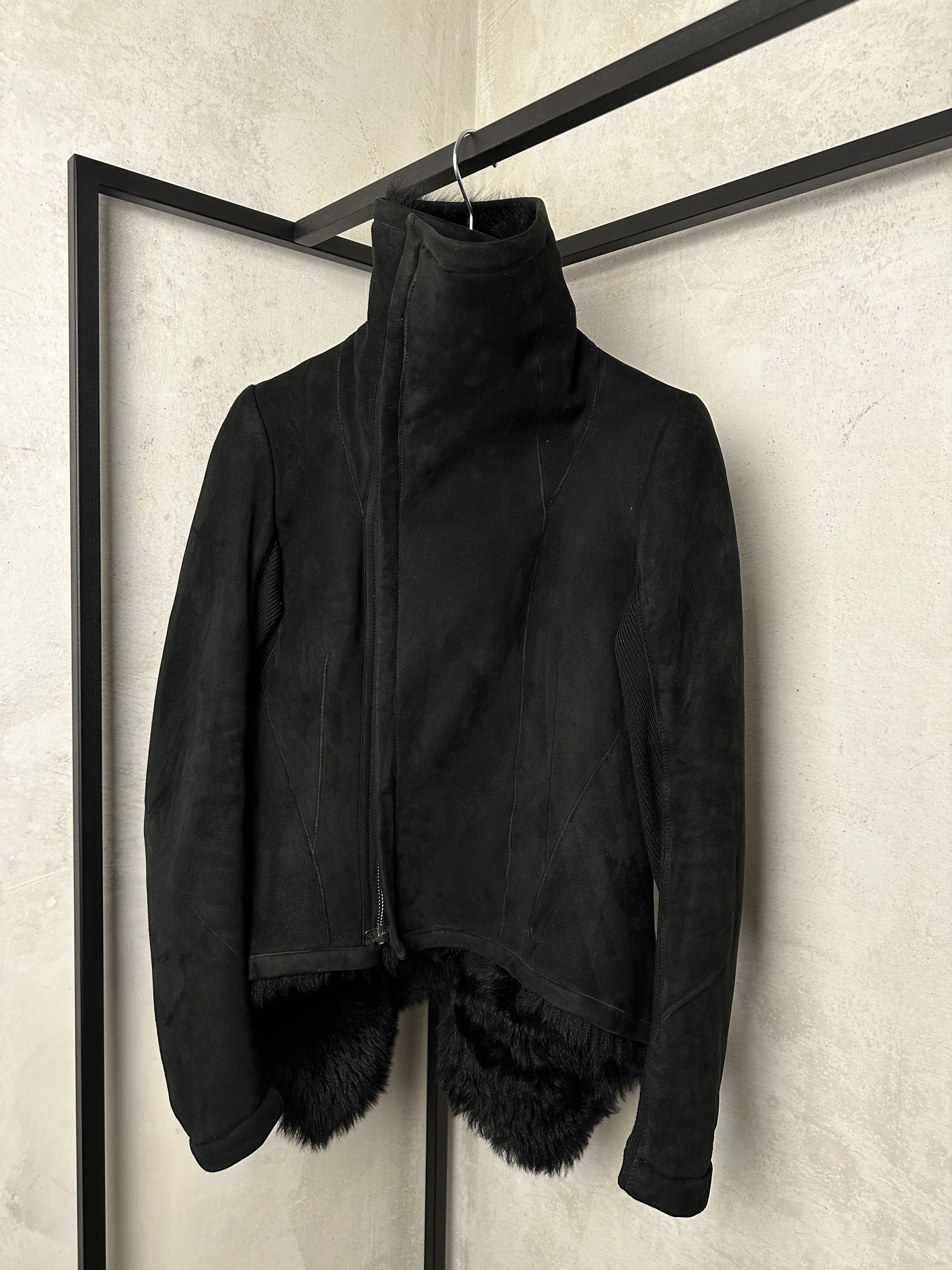 Rick Owens Rick Owens FW14 Naska Biker Black Shearling Jacket Size S / US 4 / IT 40 - 10 Thumbnail