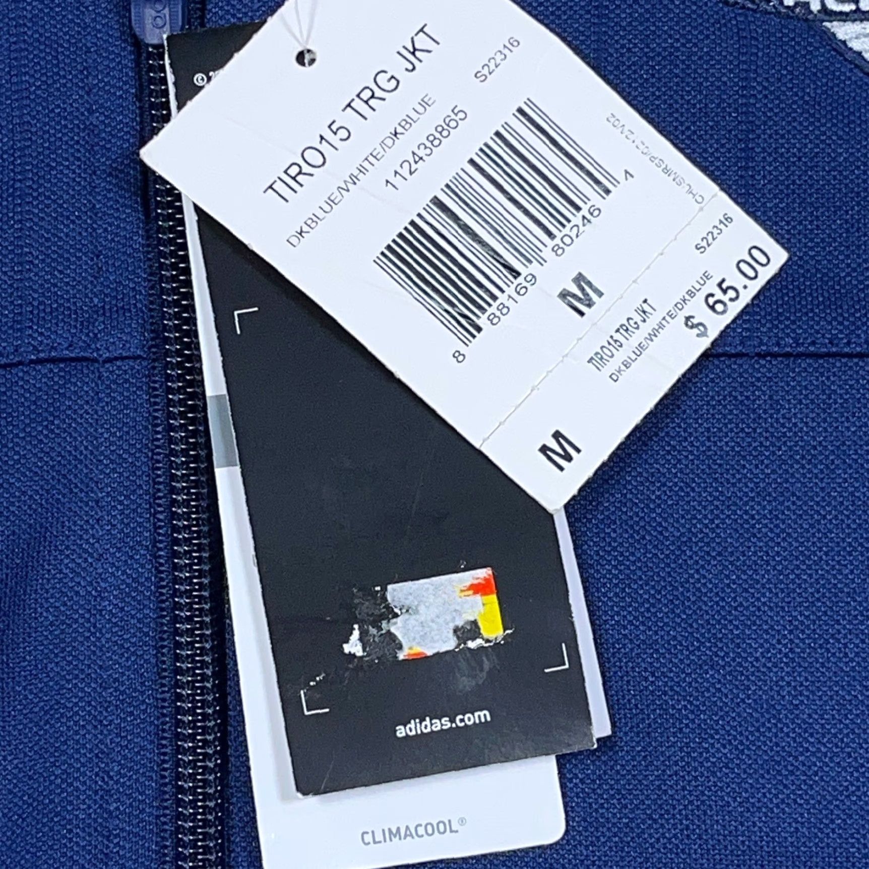 Adidas Adidas Jacket Men Medium Blue White Track Jacket Full Zip Soccer Academy Size US M / EU 48-50 / 2 - 6 Thumbnail