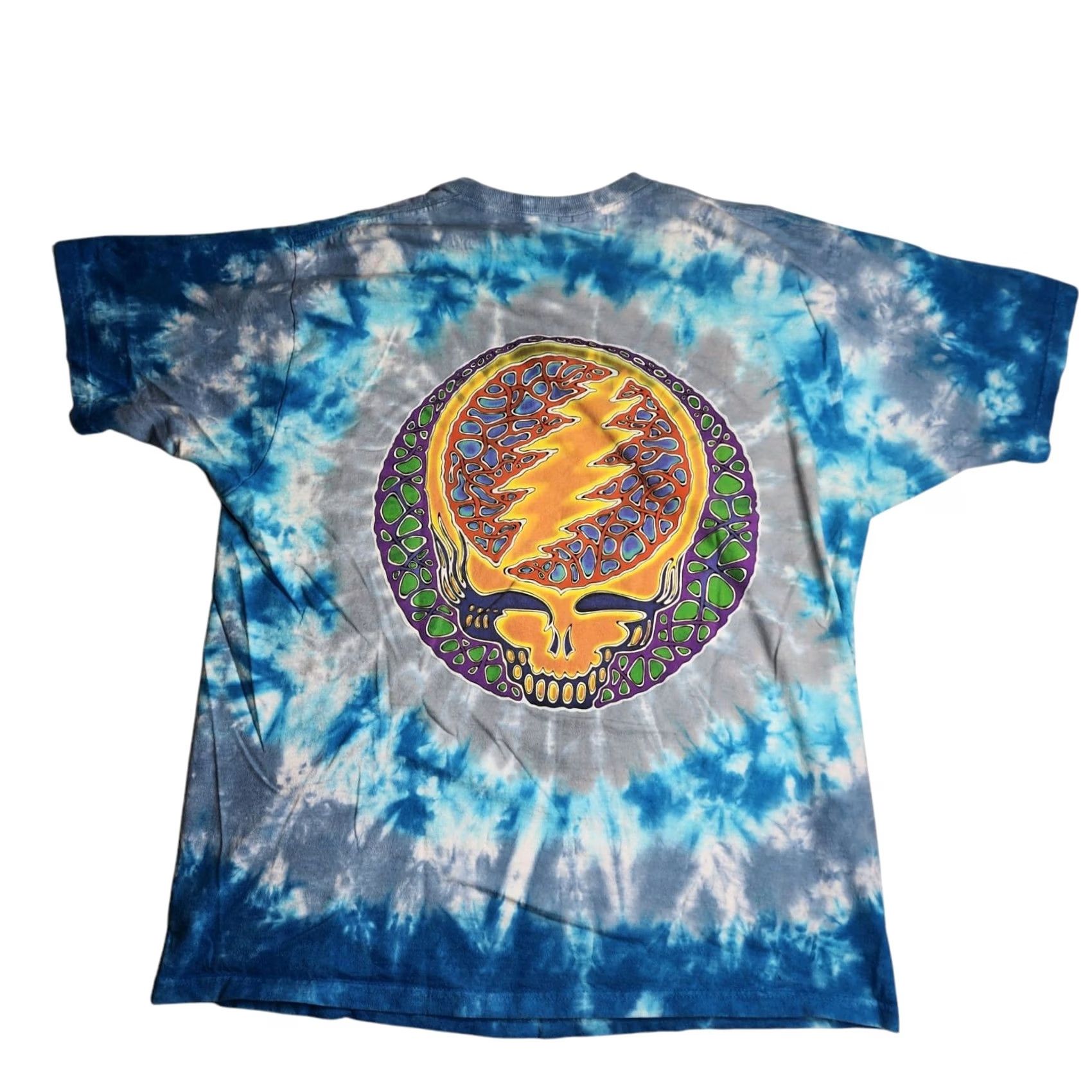 Liquid Blue Liquid Blue Grateful Dead Fractal Stealie Blue Tie-Dye Shirt L 2000 Mens Size US L / EU 52-54 / 3 - 2 Thumbnail