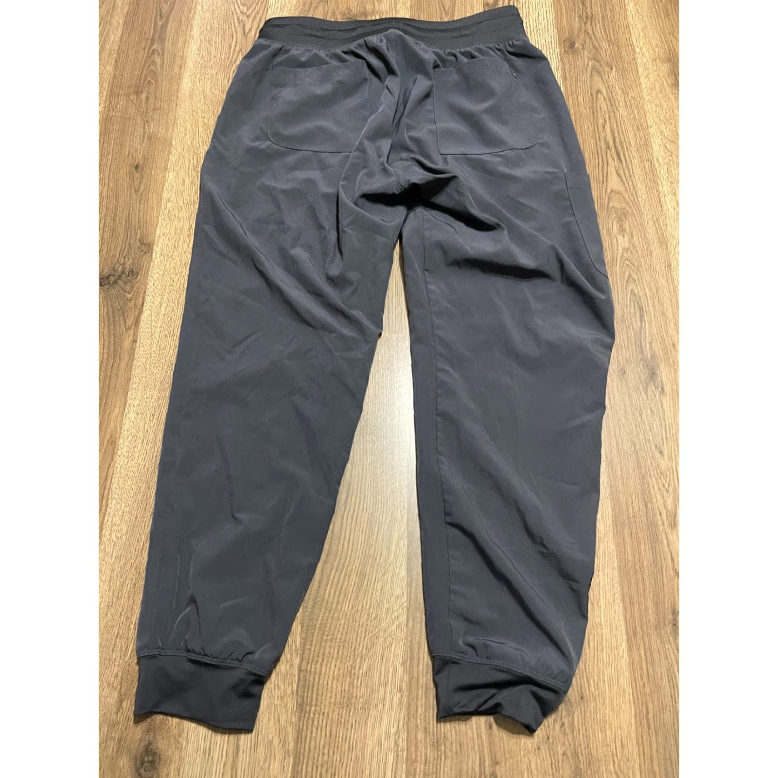 Vintage Maevn Pants Women’s Size M Black Activewear Waist Tie Pants Womens Regular Inseam 25 in Sweatpants Fall Spring Summer Velour Modern Style Size 32" / US 10 / IT 46 - 2 Thumbnail