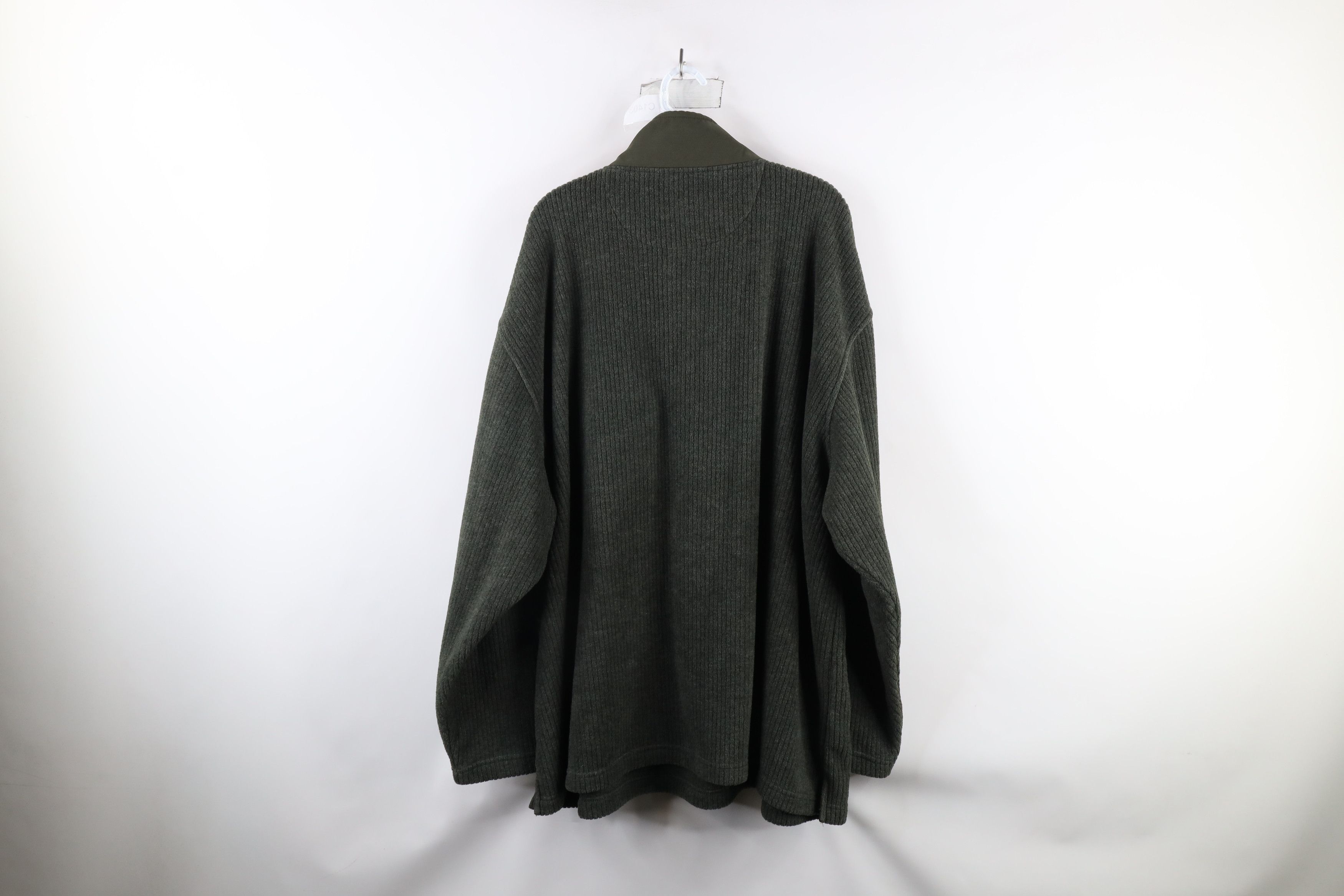Vintage Vintage 90s Streetwear Half Zip Pullover Sweater Green Size US XXL / EU 58 / 5 - 6 Thumbnail