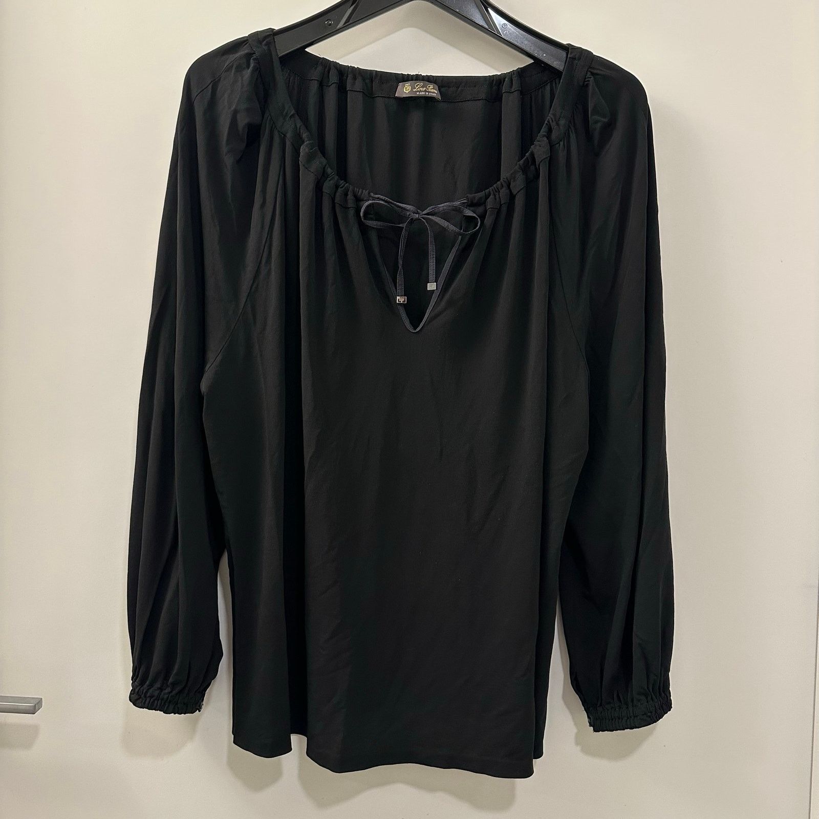 Loro Piana $1600 Value Loro Piana Clio Crepe Jersey Blouse Size XL / US 12-14 / IT 48-50 - 1 Thumbnail