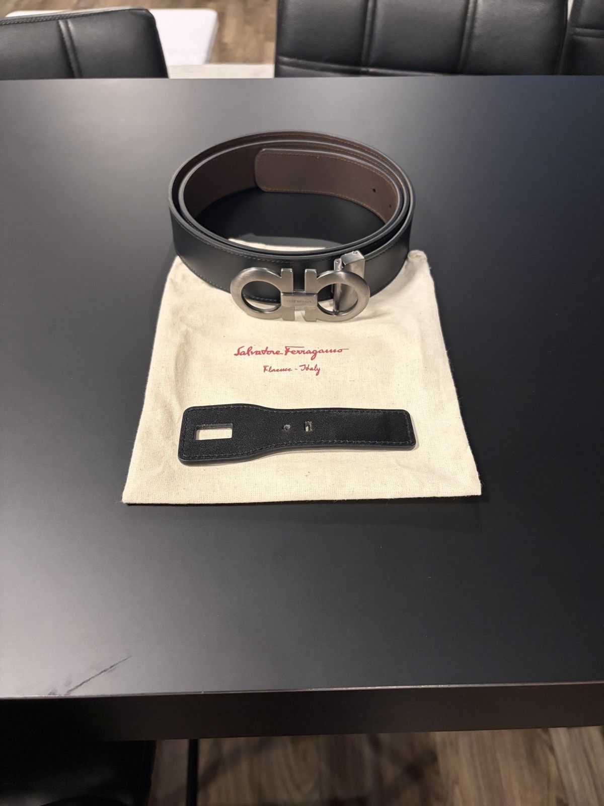 Salvatore Ferragamo New Salvatore Ferragamo Mens Belt - Size 38 Size 38 - 2 Thumbnail