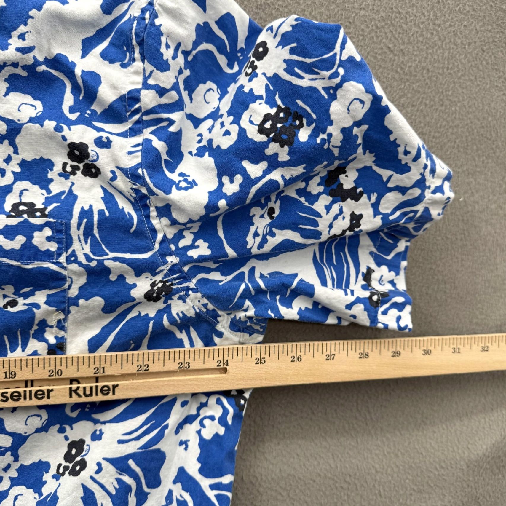 Chaps Chaps Shirt Mens XL Blue White Hawaiian Floral Short Sleeve Button Up Size US XL / EU 56 / 4 - 4 Thumbnail