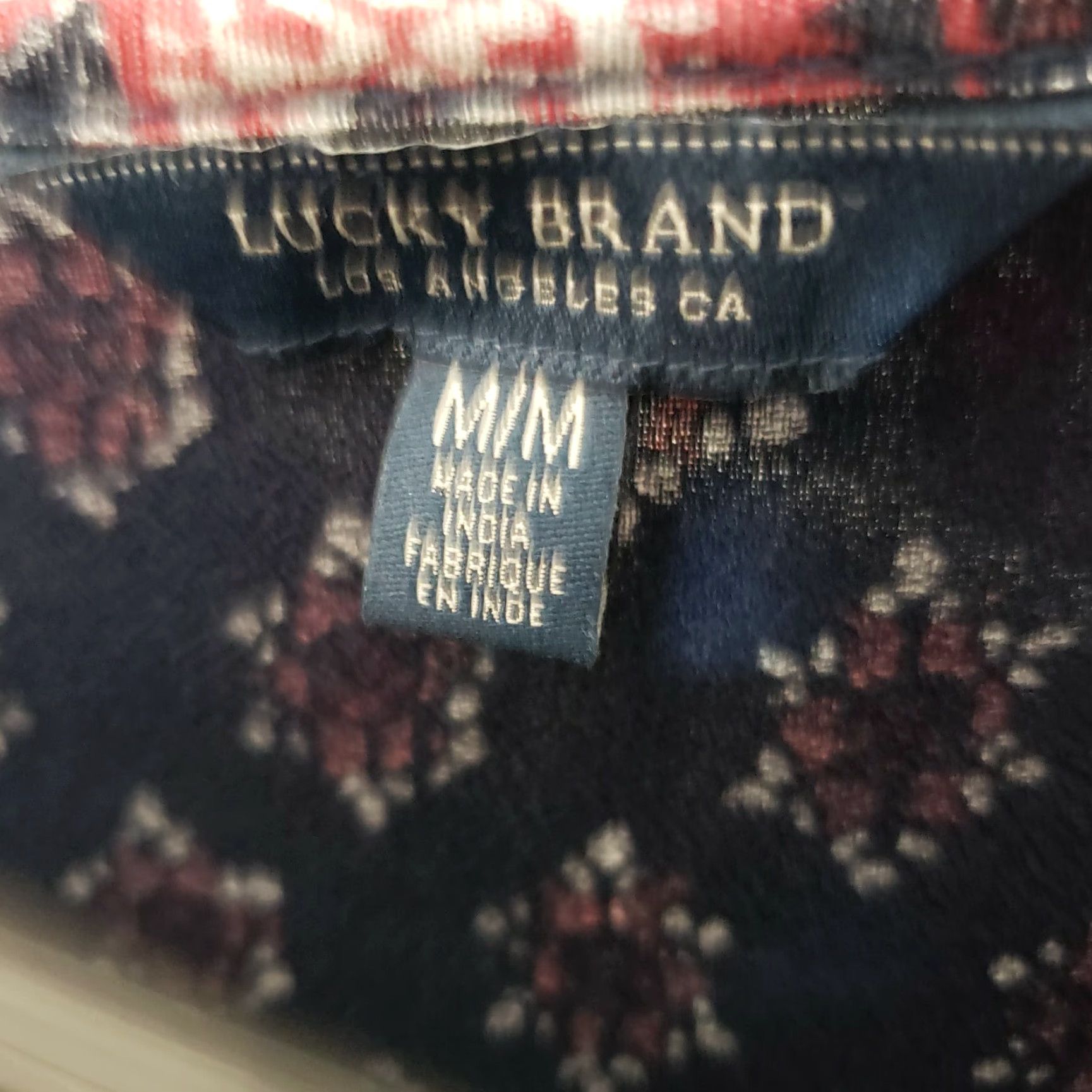 Lucky Brand Lucky Brand Womens Top Blouse 3/4 Sleeve M Pink Floral Viscose Shirt Womens Size M / US 6-8 / IT 42-44 - 5 Thumbnail