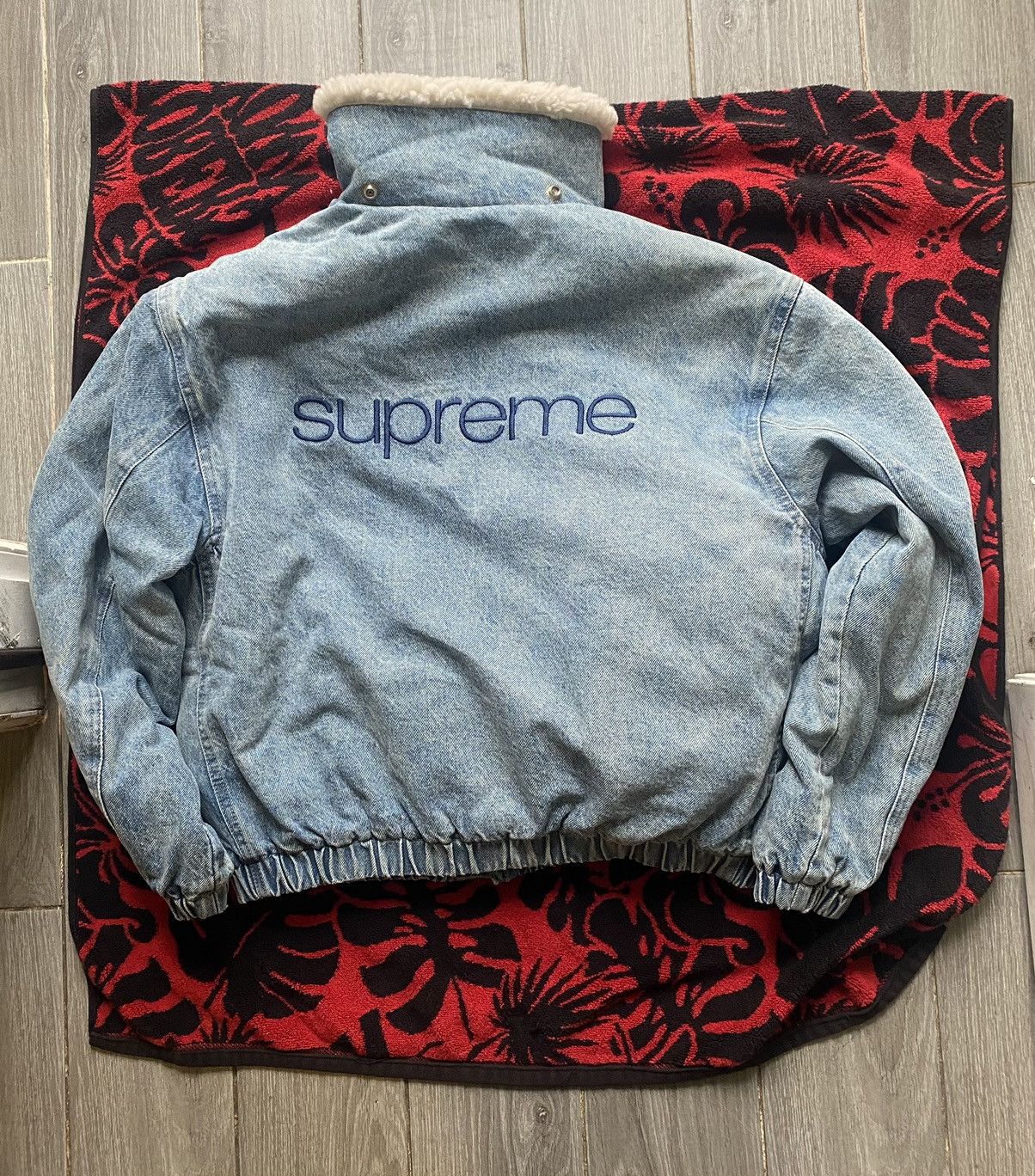 Supreme Supreme Faux Shearling Lined Bomber Jacket Small