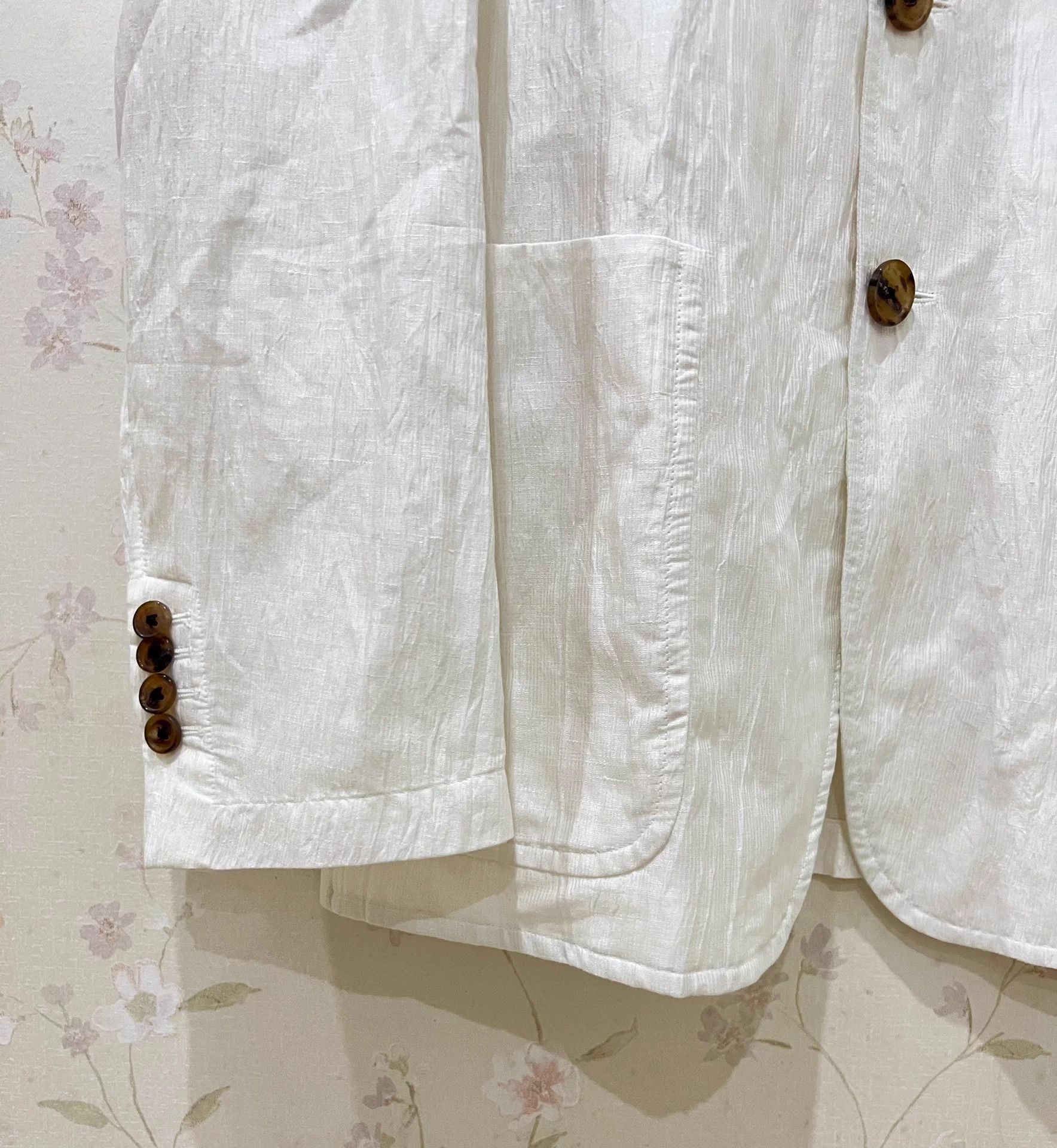 Hermes Hermes Cream Pleated Linen Blazer 48 99New Size US M / EU 48-50 / 2 - 4 Thumbnail