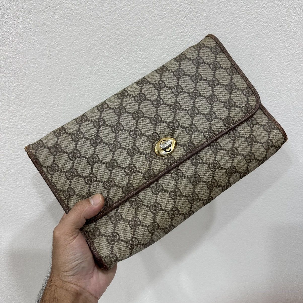Gucci GUCCI GG MONOGRAM FLAP CLUTCH CROSSBODY SHOULDER BAG 11 Size ONE SIZE - 4 Thumbnail