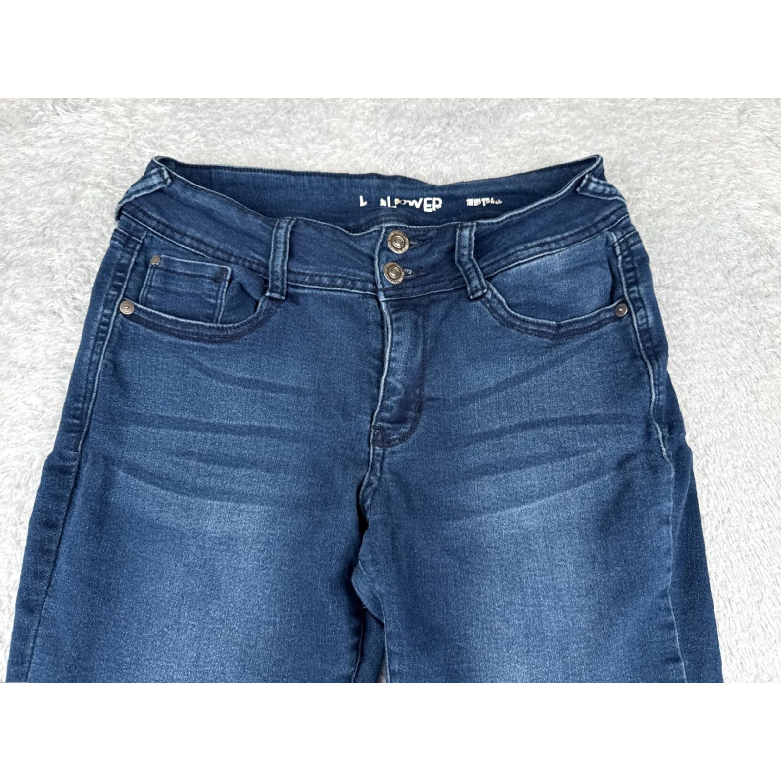 Vintage Wallflower Jeans Juniors 9 Blue Denim Insta Soft Ultra Skinny Low Rise 27x28 Size 30" / US 8 / IT 44 - 4 Thumbnail