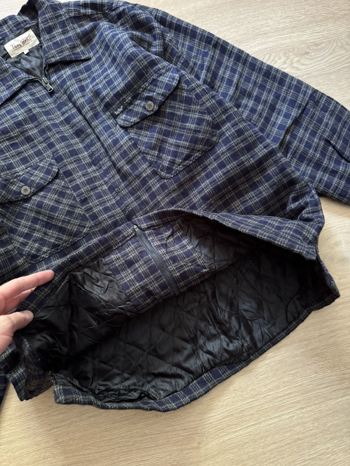 Japanese Brand Vintage Troy Brow Japanese Stripe Lined Plaid Flannel shirt Size US L / EU 52-54 / 3 - 3 Thumbnail