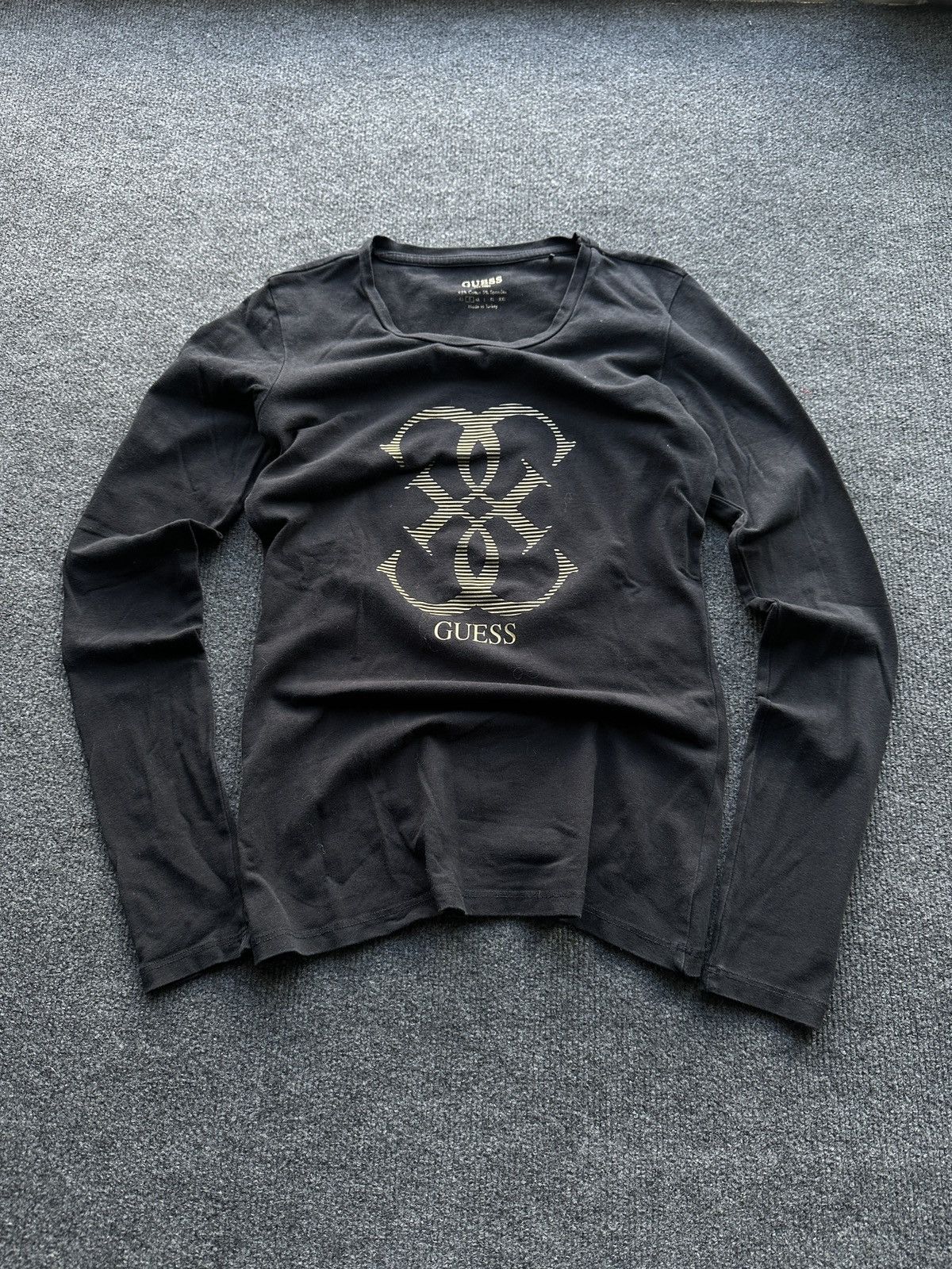 Guess 🚨AVANT-GARDE GUESS WOMEN LONGSLEEVE SHIRT Y2k BIG LOGO Size S / US 4 / IT 40 - 2 Thumbnail