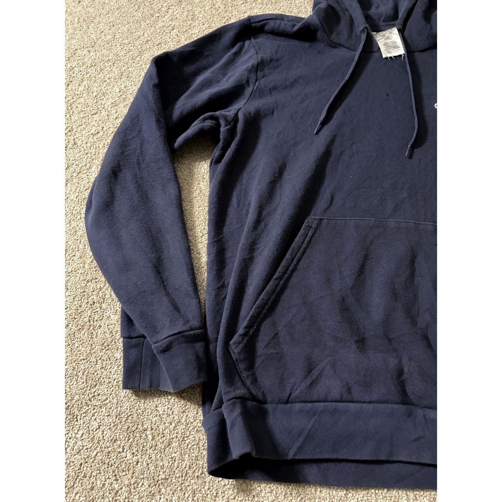 Adidas Adidas Hoodie Mens Large Blue Fleece Pullover Logo Sweatshirt Casual Athletic Size US L / EU 52-54 / 3 - 2 Thumbnail