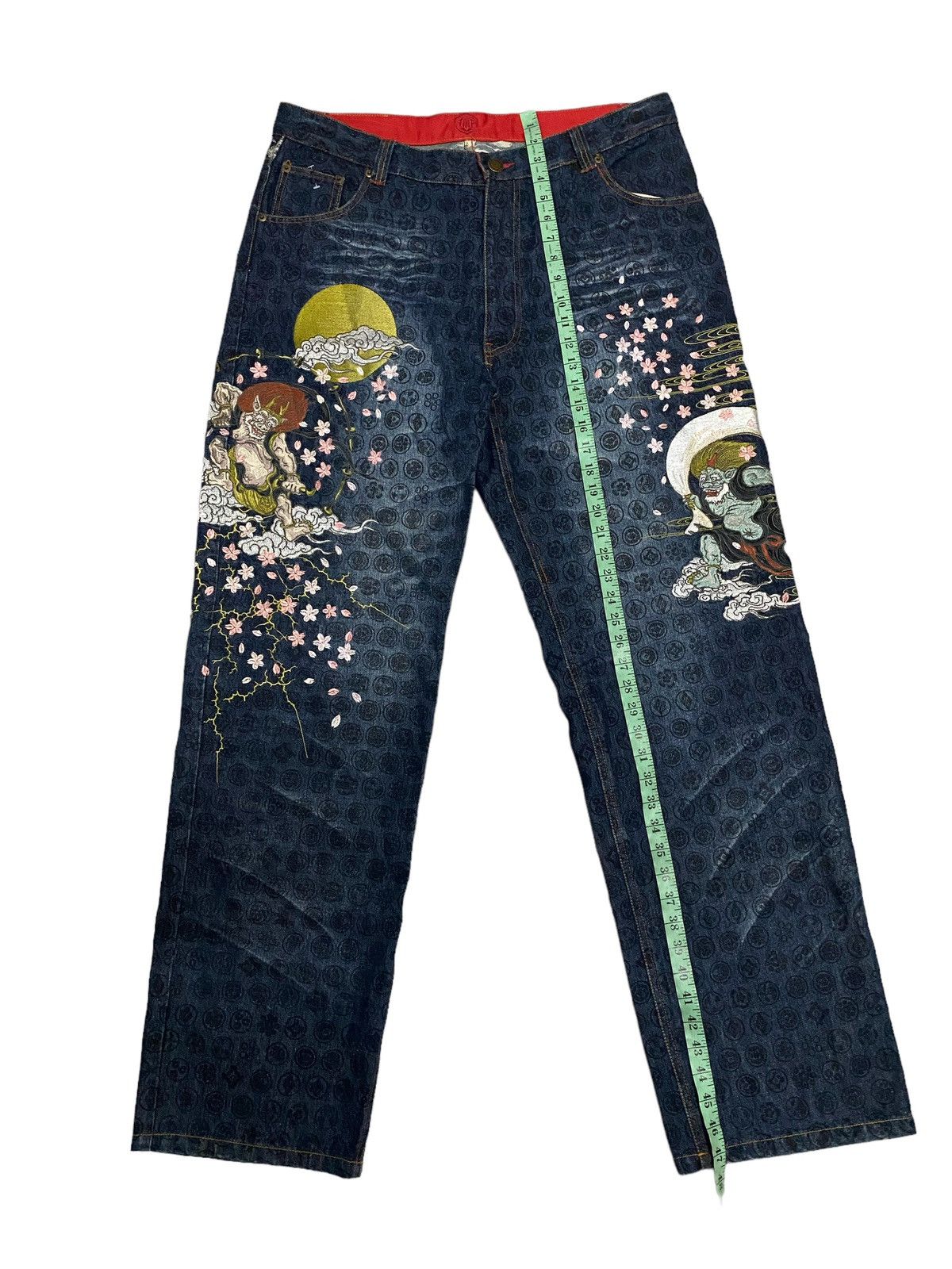 Vintage vintage The Japanese Tradition Embroided Denim Jeans Size US 38 / EU 54 - 16 Thumbnail