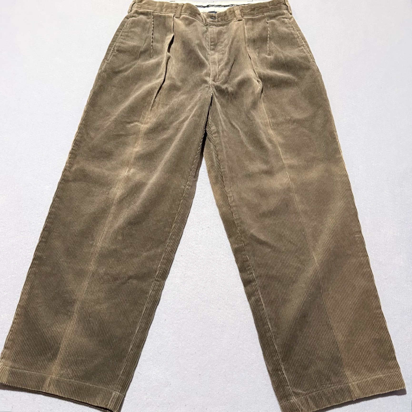 Polo Ralph Lauren VINTAGE Polo Ralph Lauren Pants Men Brown Mid Rise Pleated Corduroy 36x30 Kohl? Size US M / EU 48-50 / 2 - 2 Thumbnail