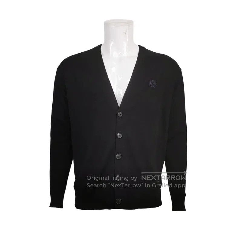 Loewe Loewe Black wool V-neck cardigan Size S / US 4 / IT 40 - 1 Thumbnail