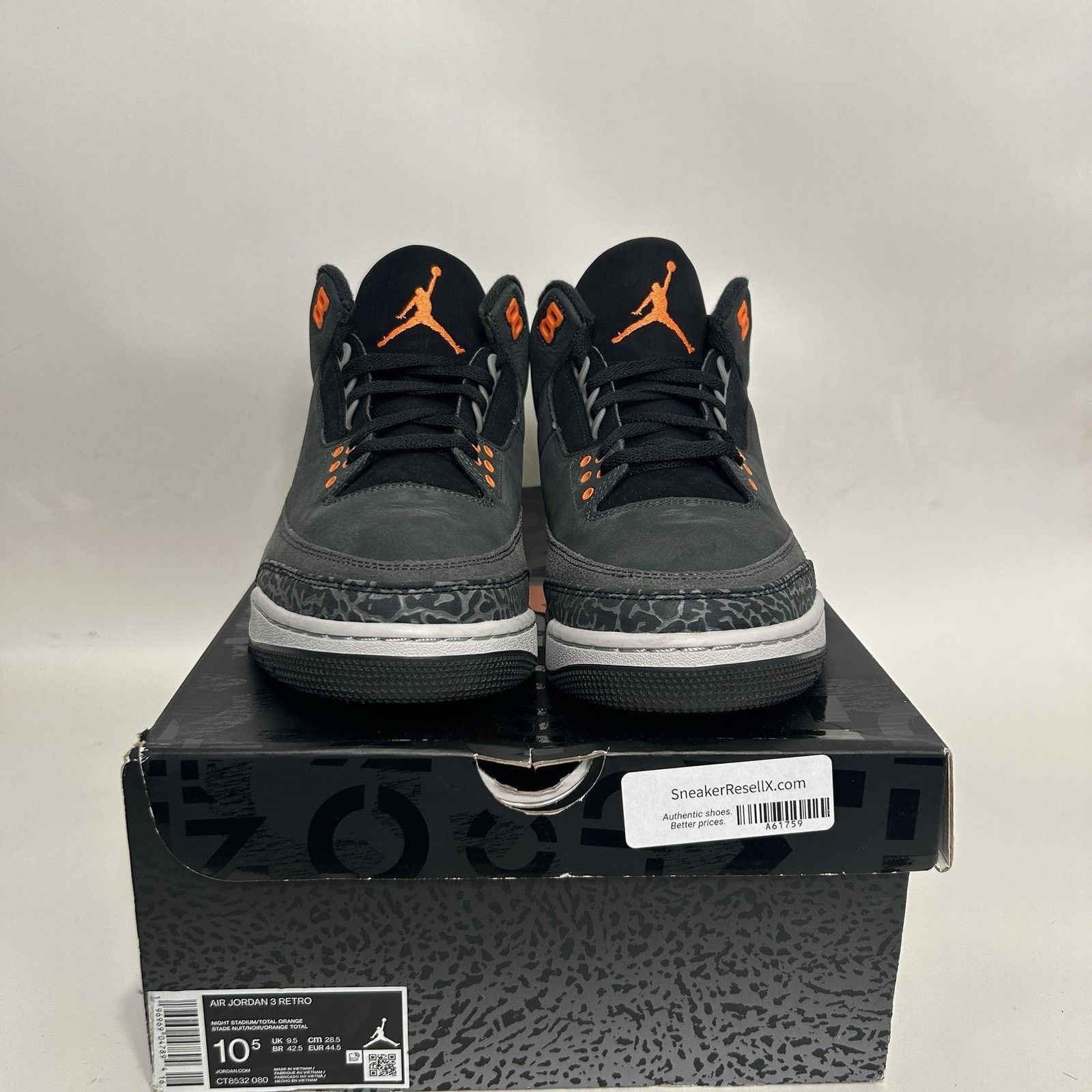 Jordan Brand Nike Air Jordan 3 Retro “Fear Pack” 2023 Size US 10.5 / EU 43-44 - 2 Thumbnail