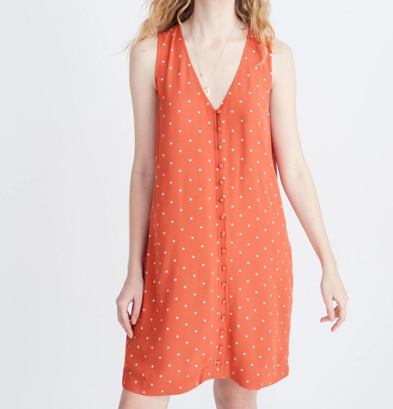 Madewell Madewell Heather Button-Front Dress in Polka Dot Size XS / US 0-2 / IT 36-38 - 1 Thumbnail