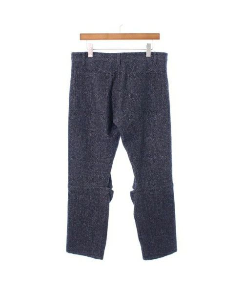 Comme des Garcons SHIRT Cropped Pants herringbone slit knee pattern zipper Navy Size US 35 - 2 Thumbnail