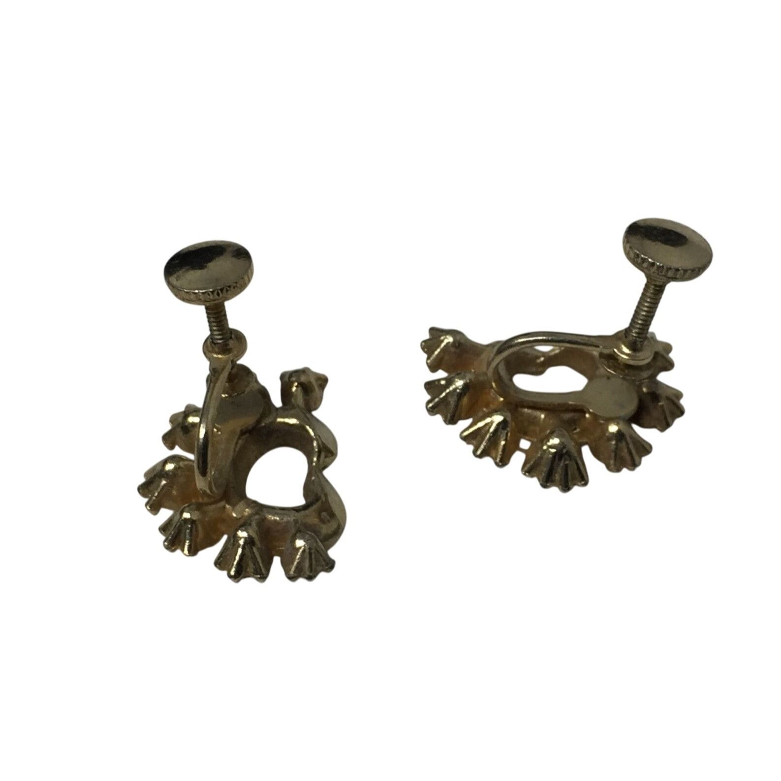 Other Women's Gold Tone Screw Back Earrings With Pink Purple Rhine Size ONE SIZE - 3 Thumbnail