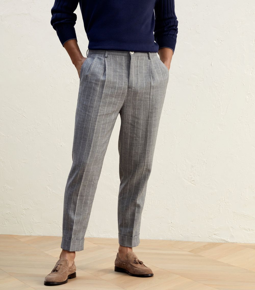 image of Brunello Cucinelli O1W1Db10424 Pants In Grey, Men's (Size 36)