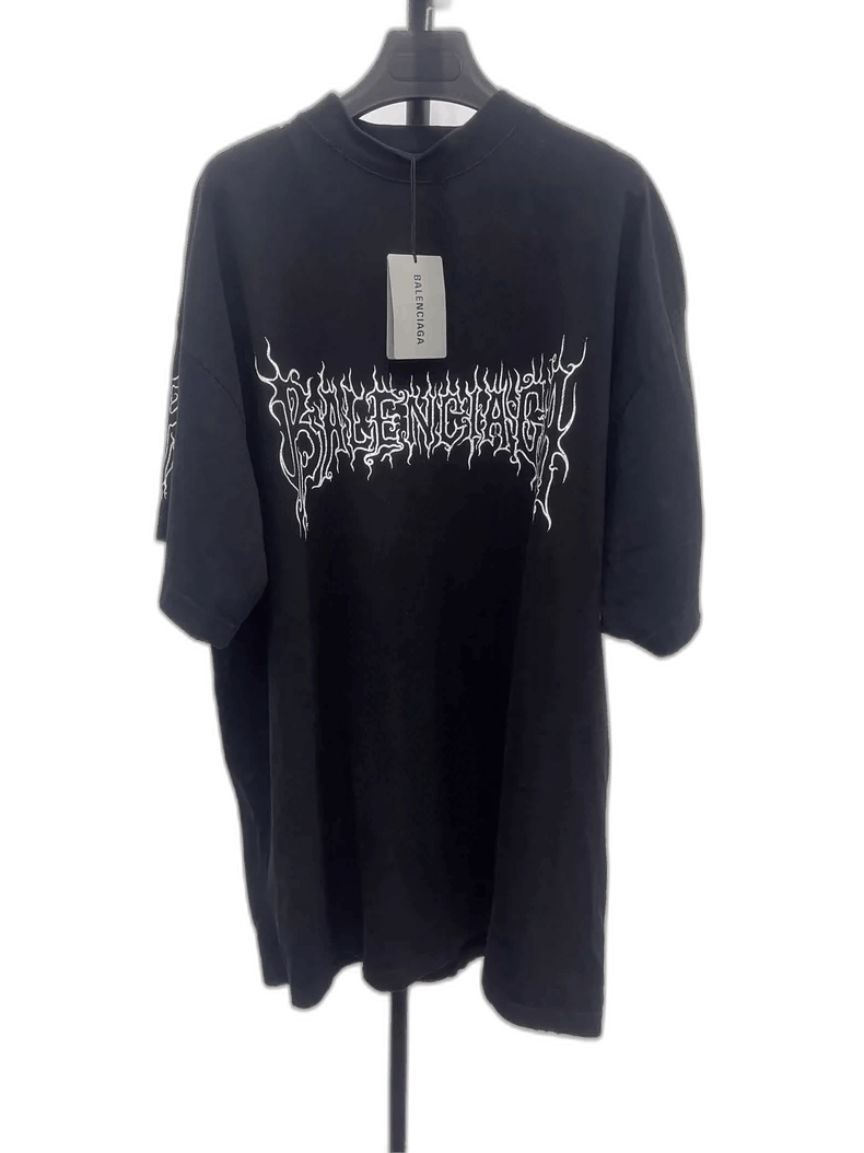 Balenciaga Balenciaga Lightning Logo Short Sleeve TShirt-2505 Size US S / EU 44-46 / 1 - 1 Thumbnail