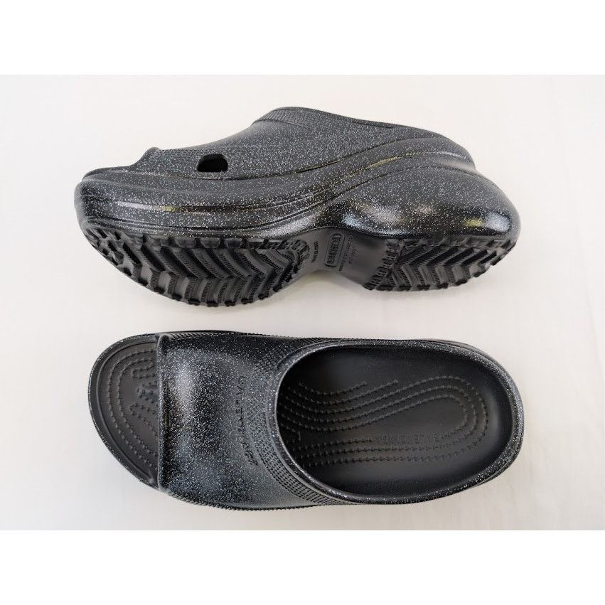 Balenciaga × Crocs o1rshd1 Q:2 / Pool Slide Slipper Sandals in Black Size US 8 / IT 38 - 3 Thumbnail