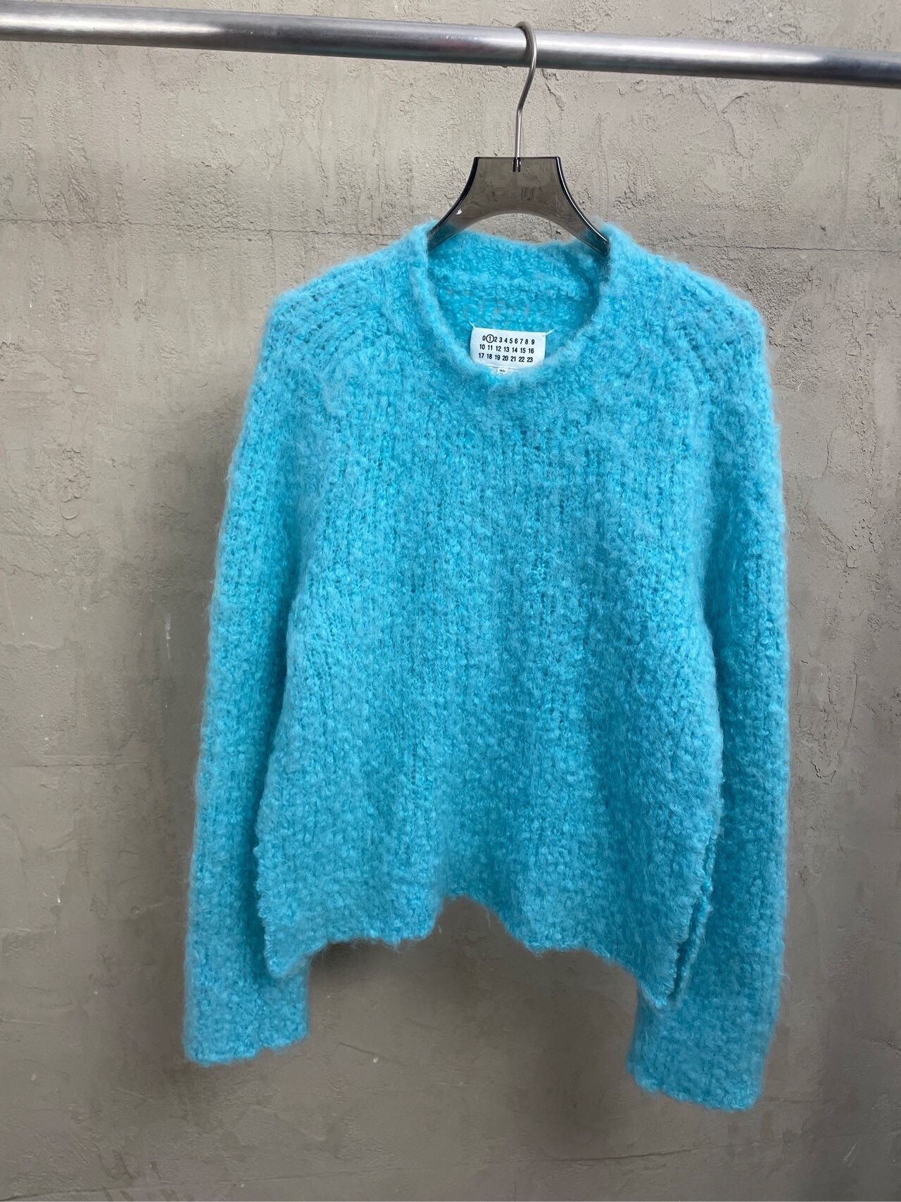 Maison Margiela Maison Margiela Tiffany blue round-neck wool horsehair swea Size US S / EU 44-46 / 1 - 6 Thumbnail
