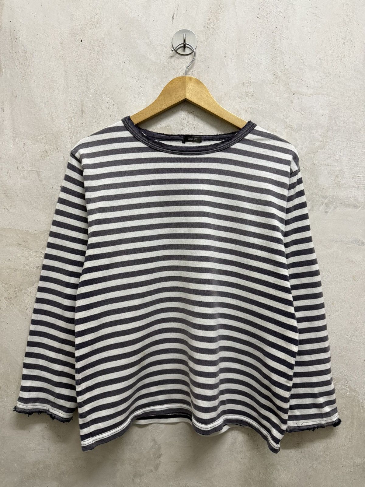 Vintage Thrashed Faded Distressed Striped Shirt Grunge Size US M / EU 48-50 / 2 - 1 Thumbnail