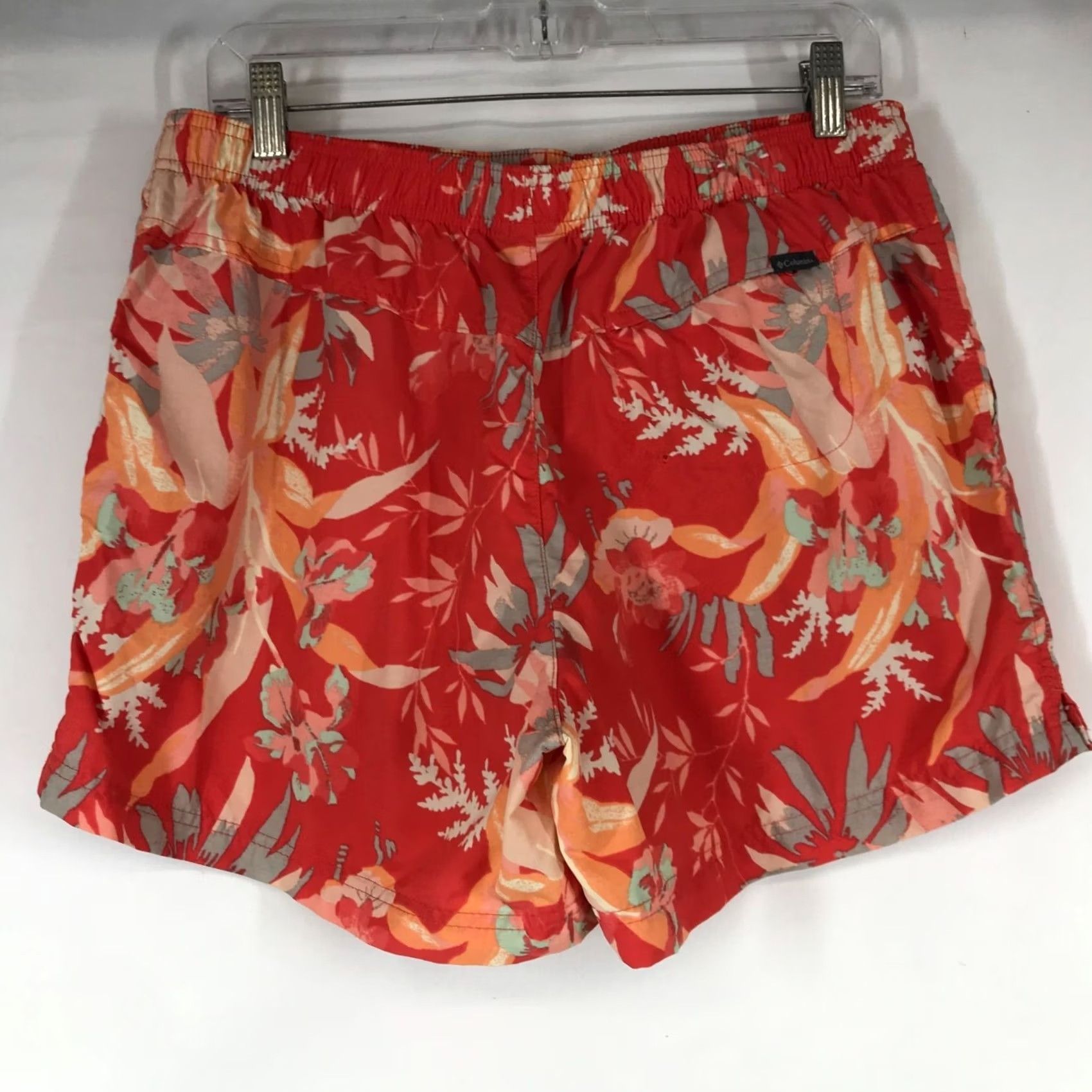 Vintage COLUMBIA Orange Floral Nylon Swim Trunks Shorts Large Mens Size US 33 - 4 Thumbnail