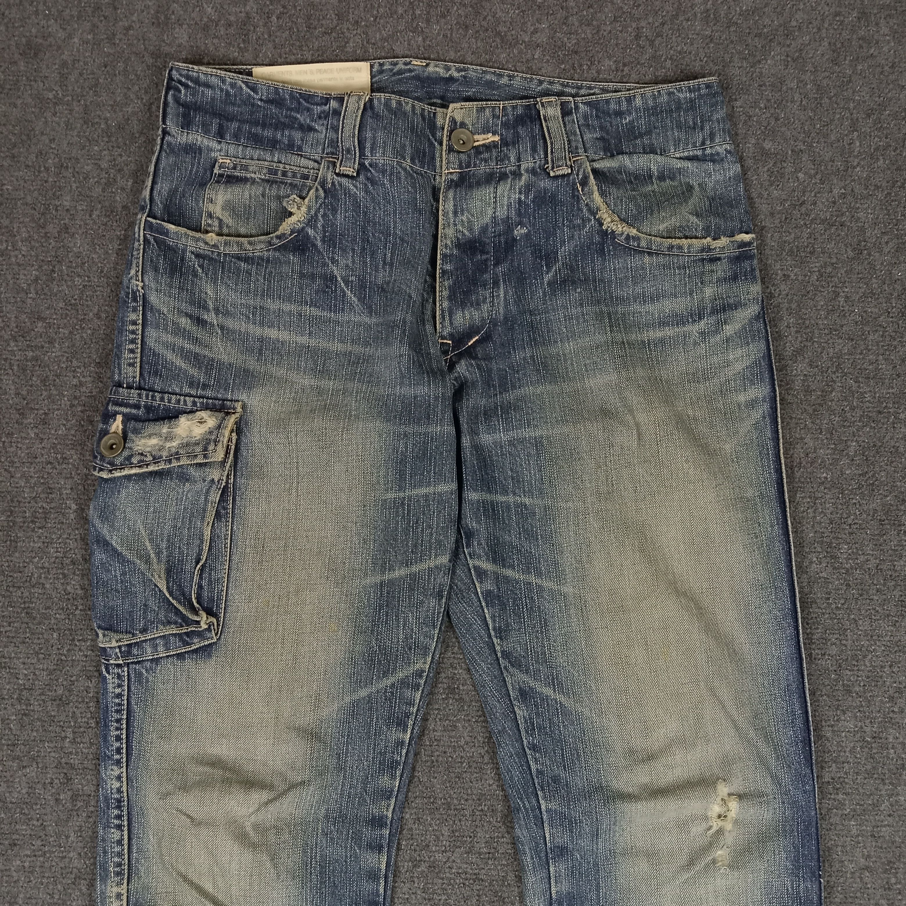 Garment Project Garment Men's Japanese Brand Cargo Denim Jeans Size US 31 - 5 Thumbnail